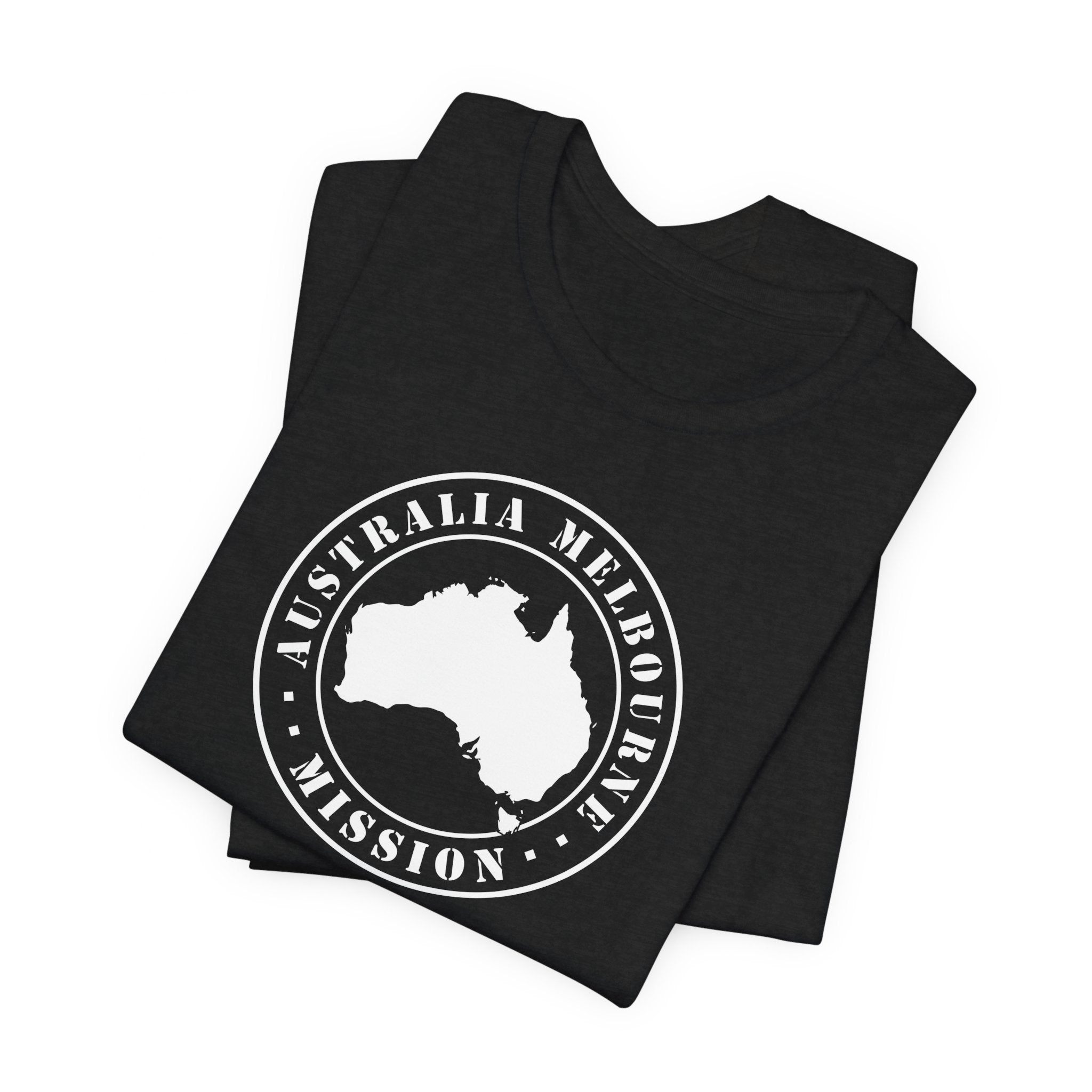 Australia Melbourne Mission Circular Monochrome Logo T-Shirt - Mission Wishlist - LDS Missionary Gift Store