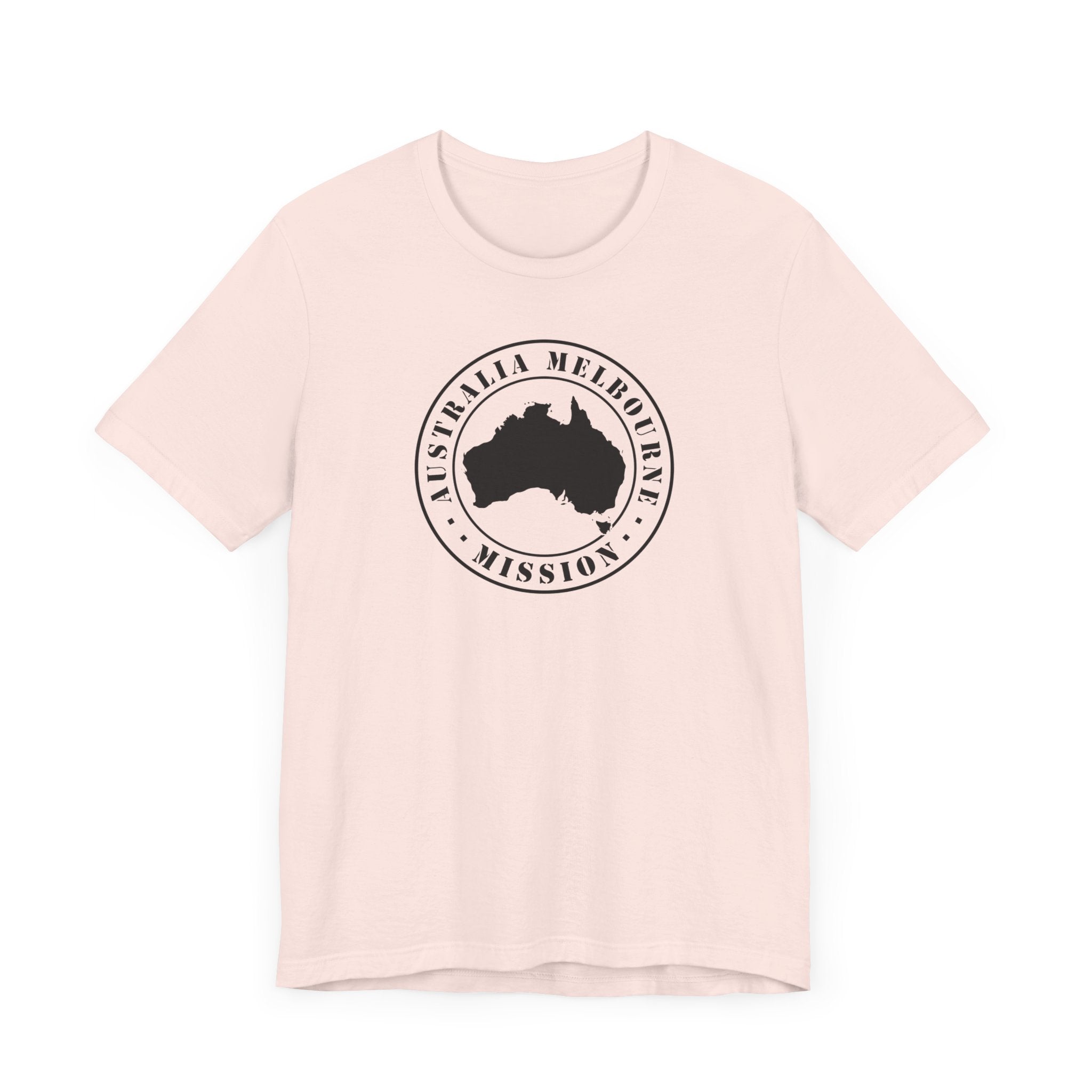 Australia Melbourne Mission Circular Monochrome Logo T-Shirt - Mission Wishlist - LDS Missionary Gift Store
