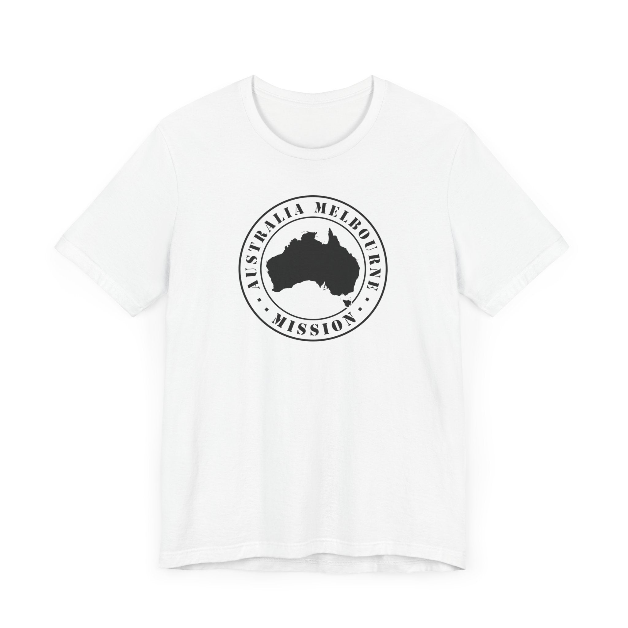 Australia Melbourne Mission Circular Monochrome Logo T-Shirt - Mission Wishlist - LDS Missionary Gift Store