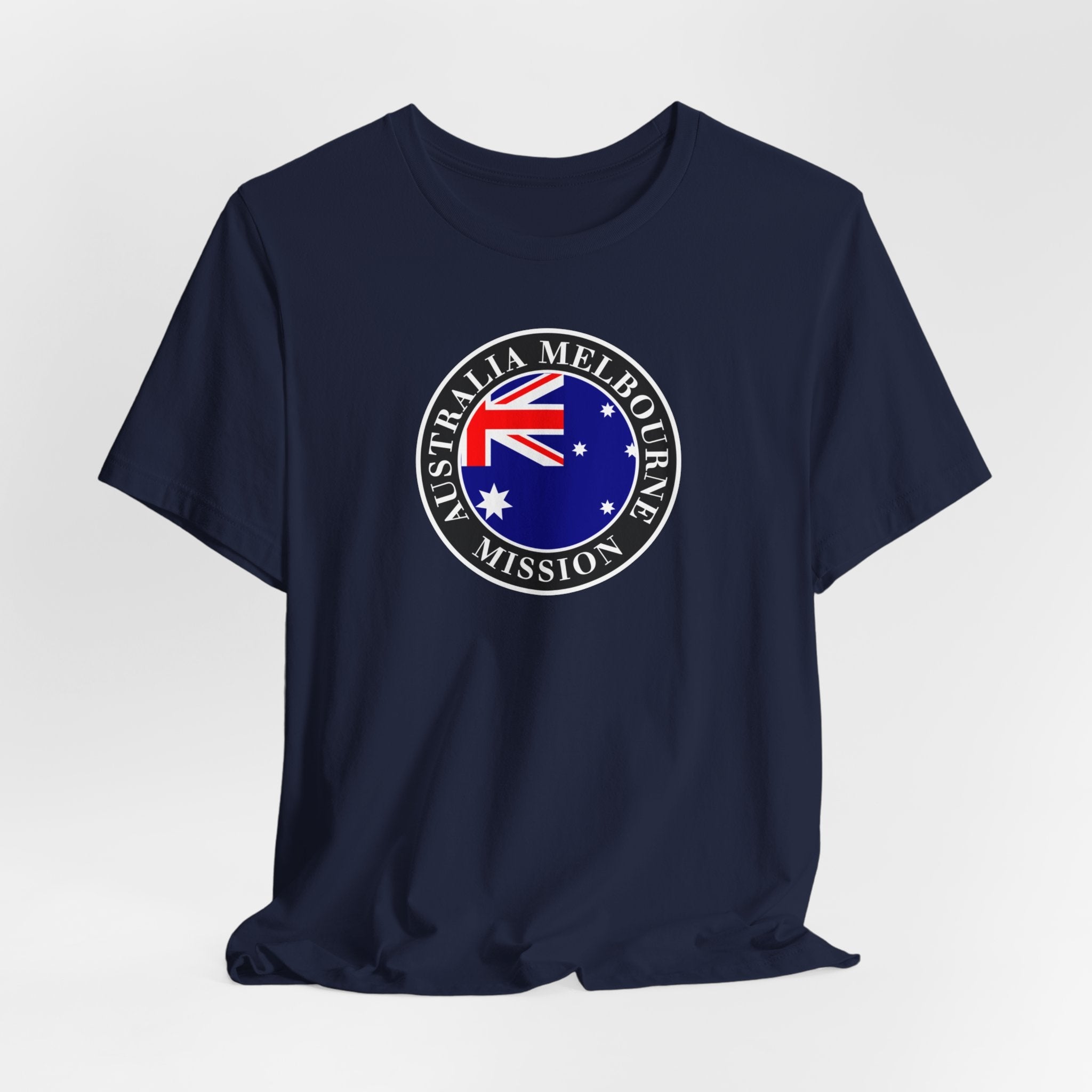 Australia Melbourne Mission Flag Logo (Black Border) T-shirt - Mission Wishlist - LDS Missionary Gift Store