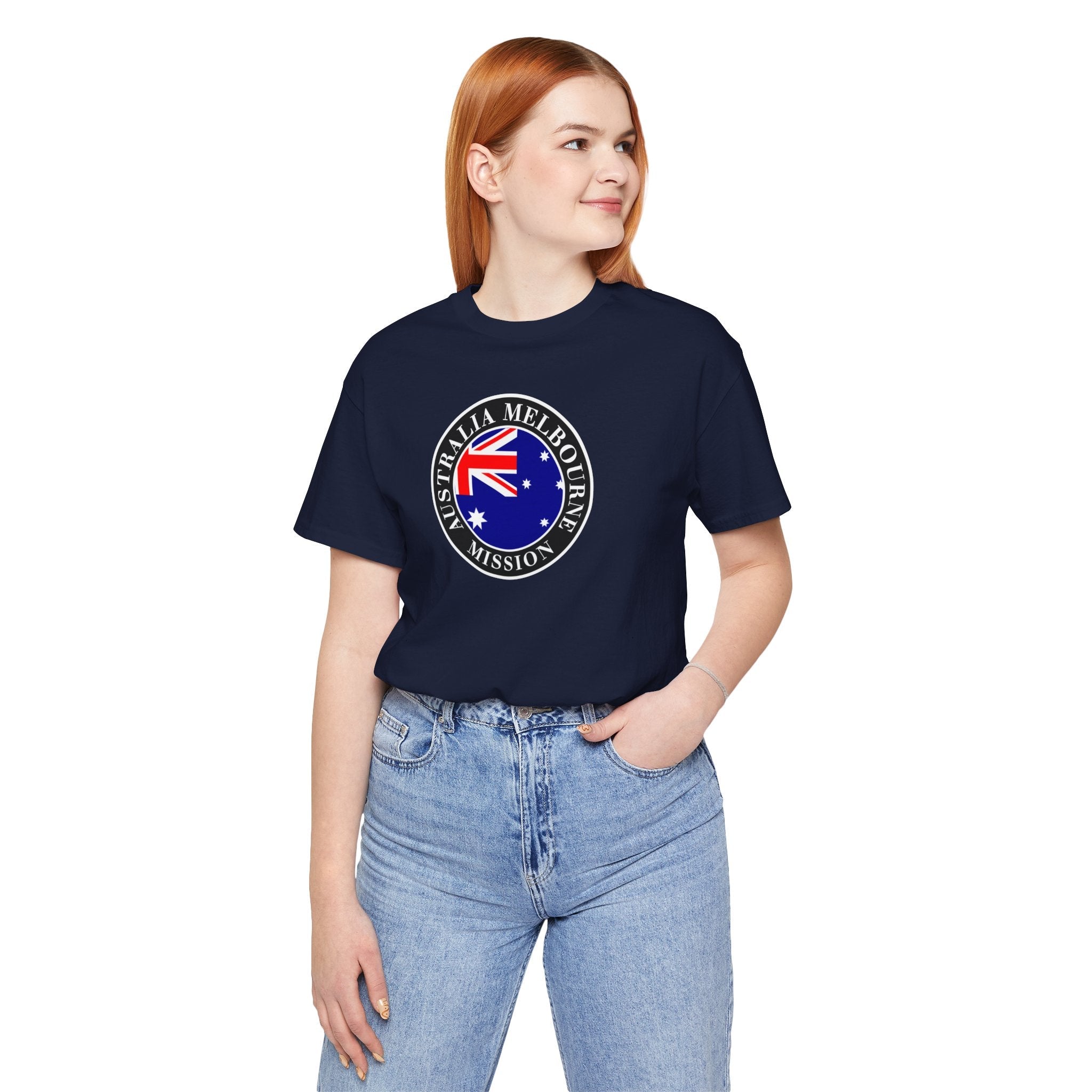 Australia Melbourne Mission Flag Logo (Black Border) T-shirt - Mission Wishlist - LDS Missionary Gift Store
