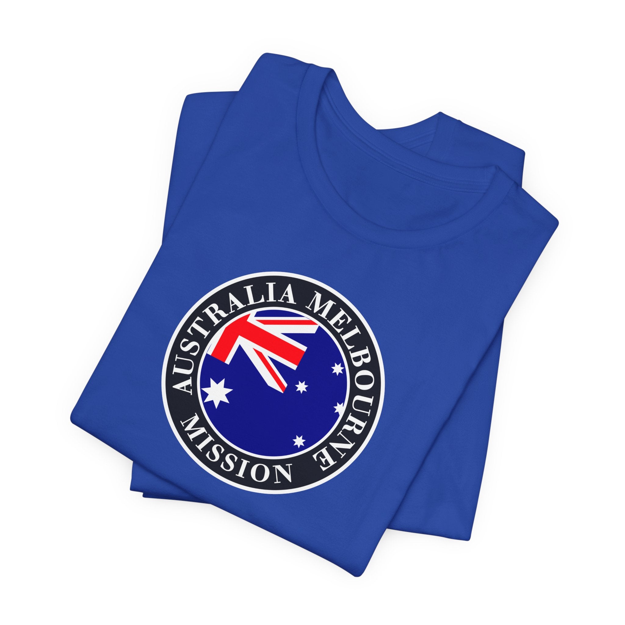 Australia Melbourne Mission Flag Logo (Black Border) T-shirt - Mission Wishlist - LDS Missionary Gift Store