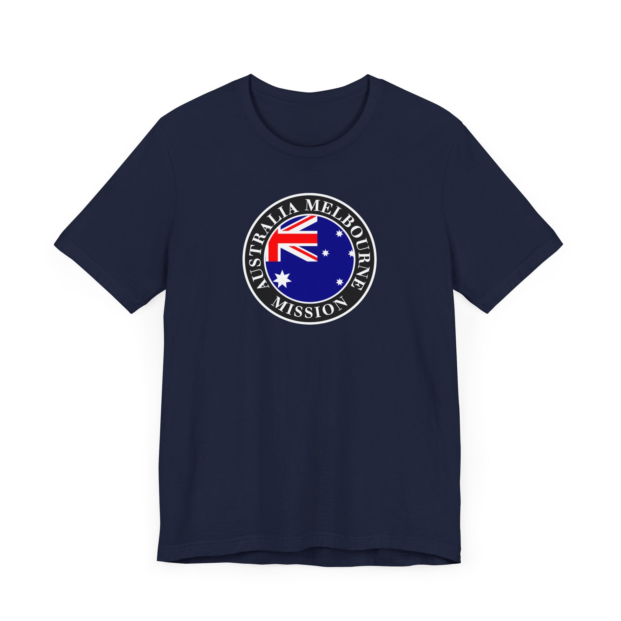 Australia Melbourne Mission Flag Logo (Black Border) T-shirt - Mission Wishlist - LDS Missionary Gift Store