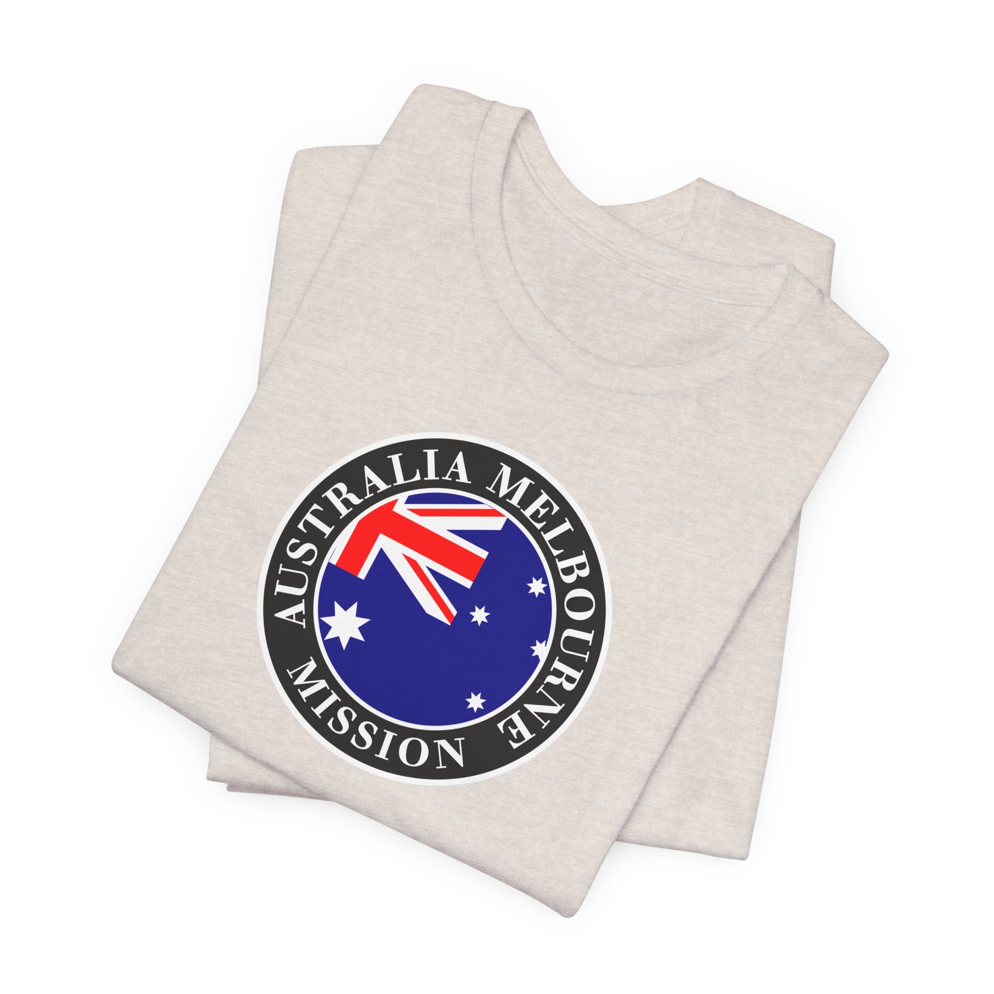 Australia Melbourne Mission Flag Logo (Black Border) T-shirt - Mission Wishlist - LDS Missionary Gift Store