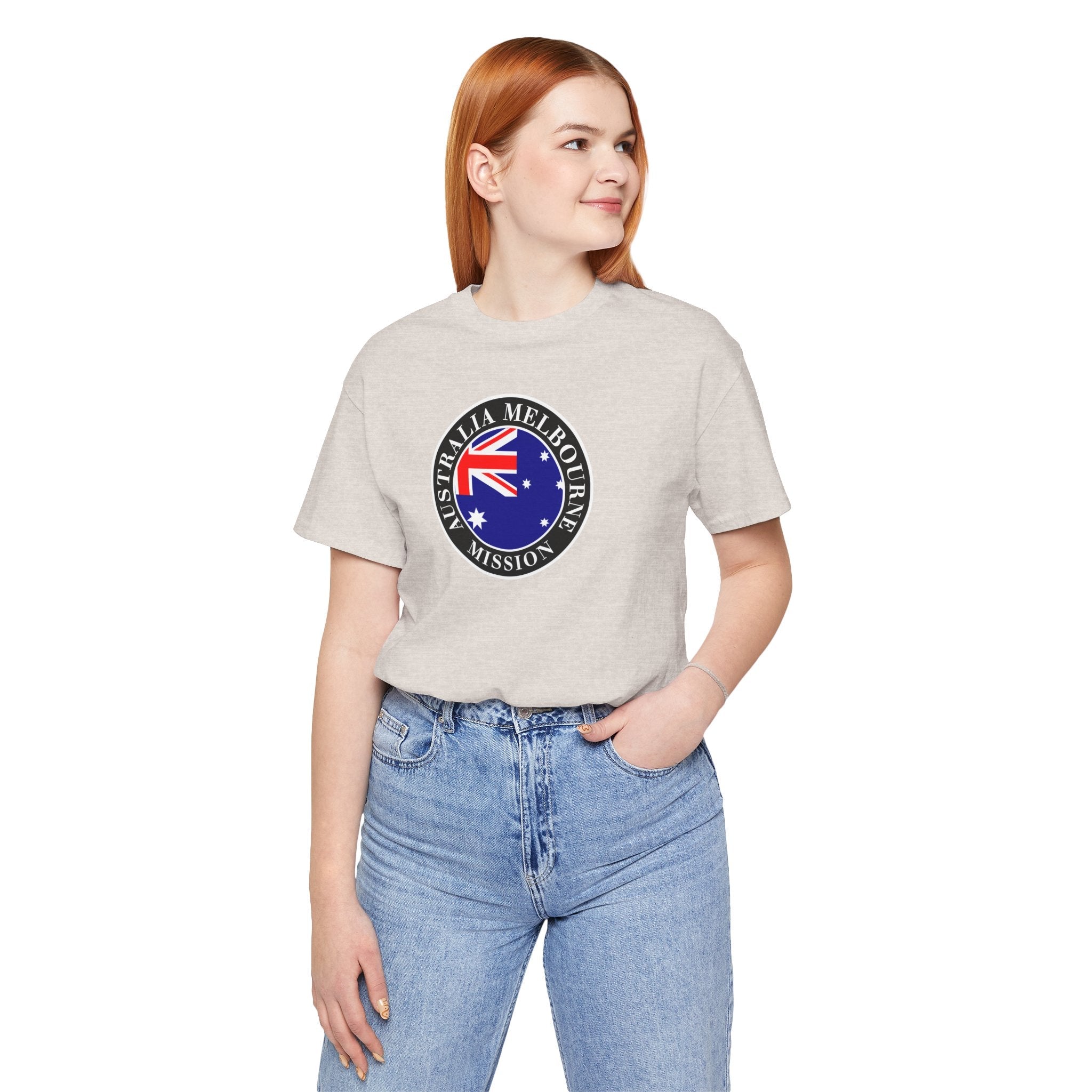 Australia Melbourne Mission Flag Logo (Black Border) T-shirt - Mission Wishlist - LDS Missionary Gift Store