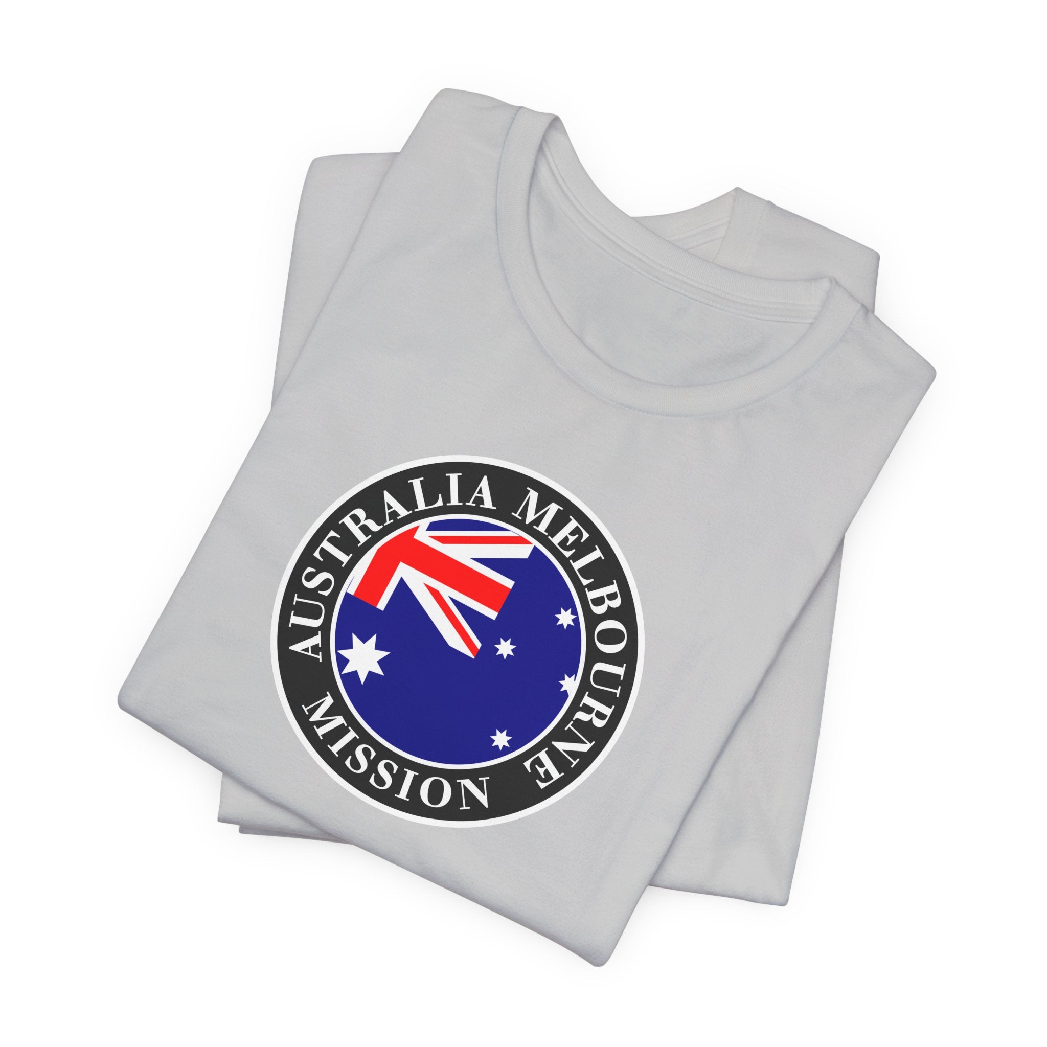 Australia Melbourne Mission Flag Logo (Black Border) T-shirt - Mission Wishlist - LDS Missionary Gift Store