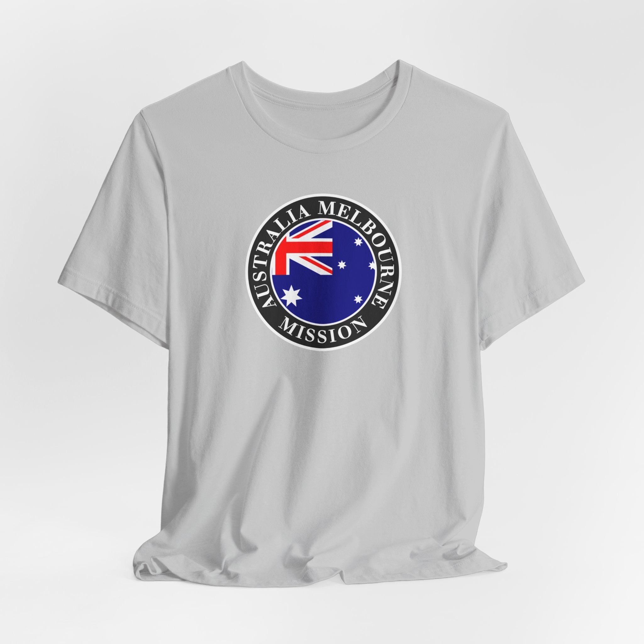 Australia Melbourne Mission Flag Logo (Black Border) T-shirt - Mission Wishlist - LDS Missionary Gift Store