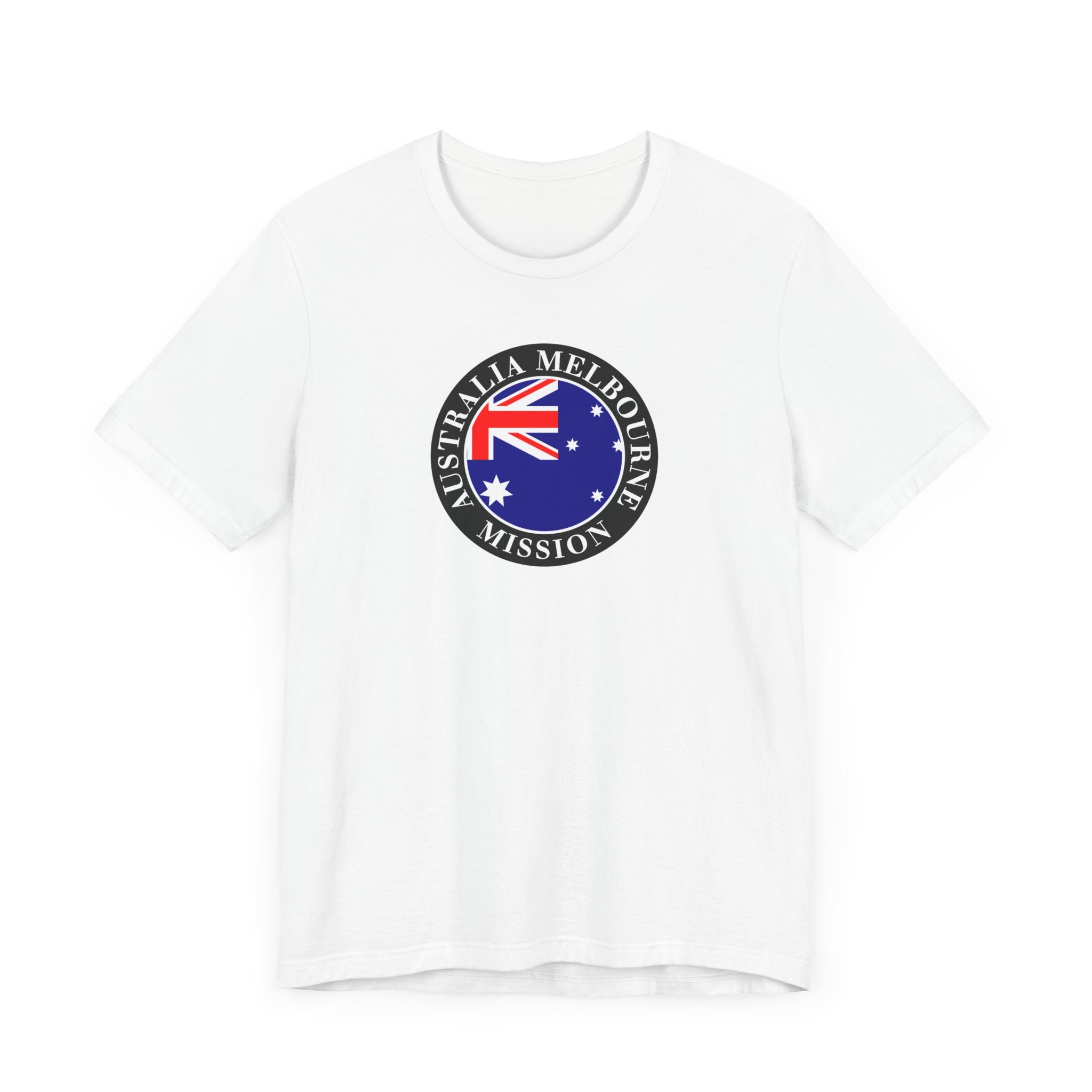 Australia Melbourne Mission Flag Logo (Black Border) T-shirt - Mission Wishlist - LDS Missionary Gift Store