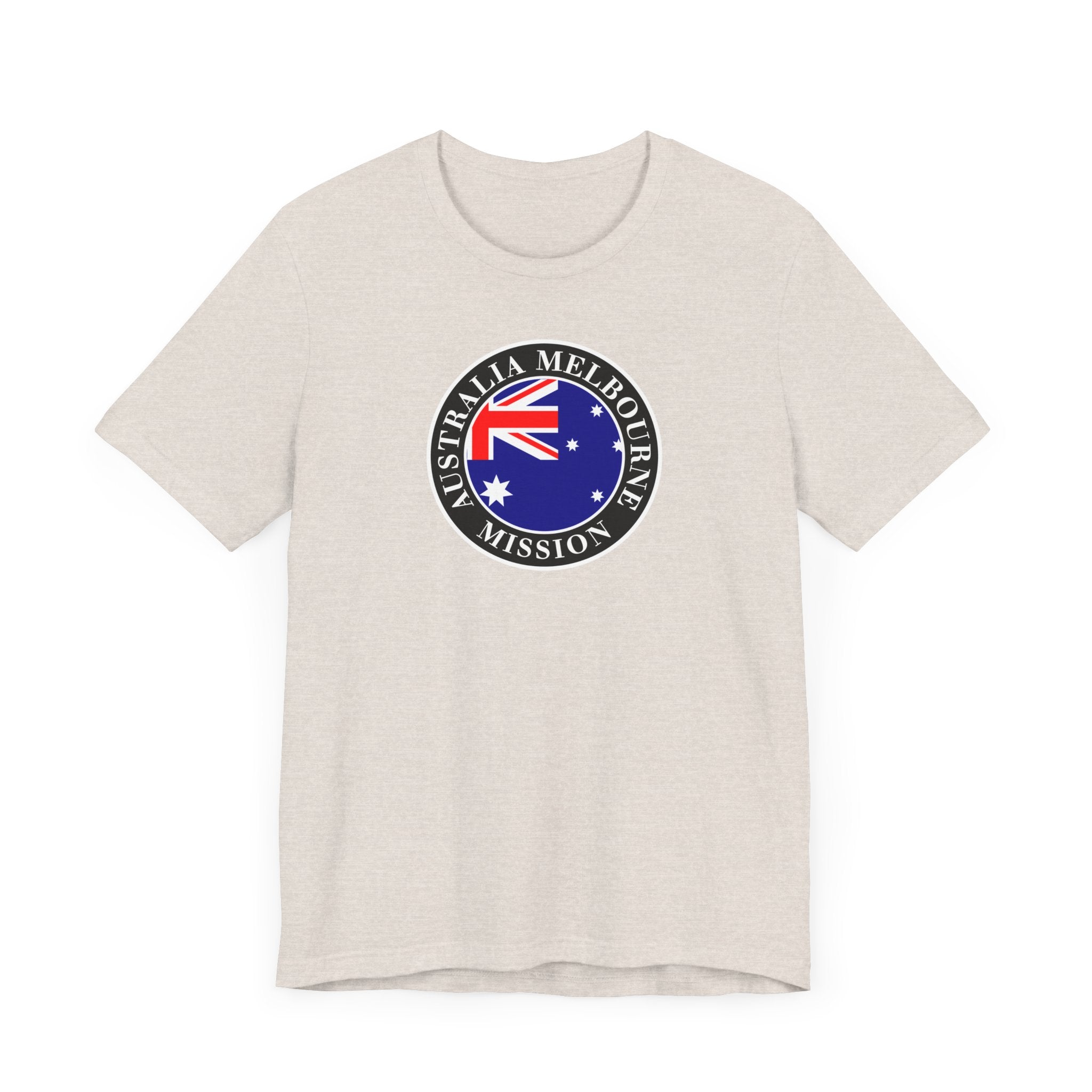 Australia Melbourne Mission Flag Logo (Black Border) T-shirt - Mission Wishlist - LDS Missionary Gift Store