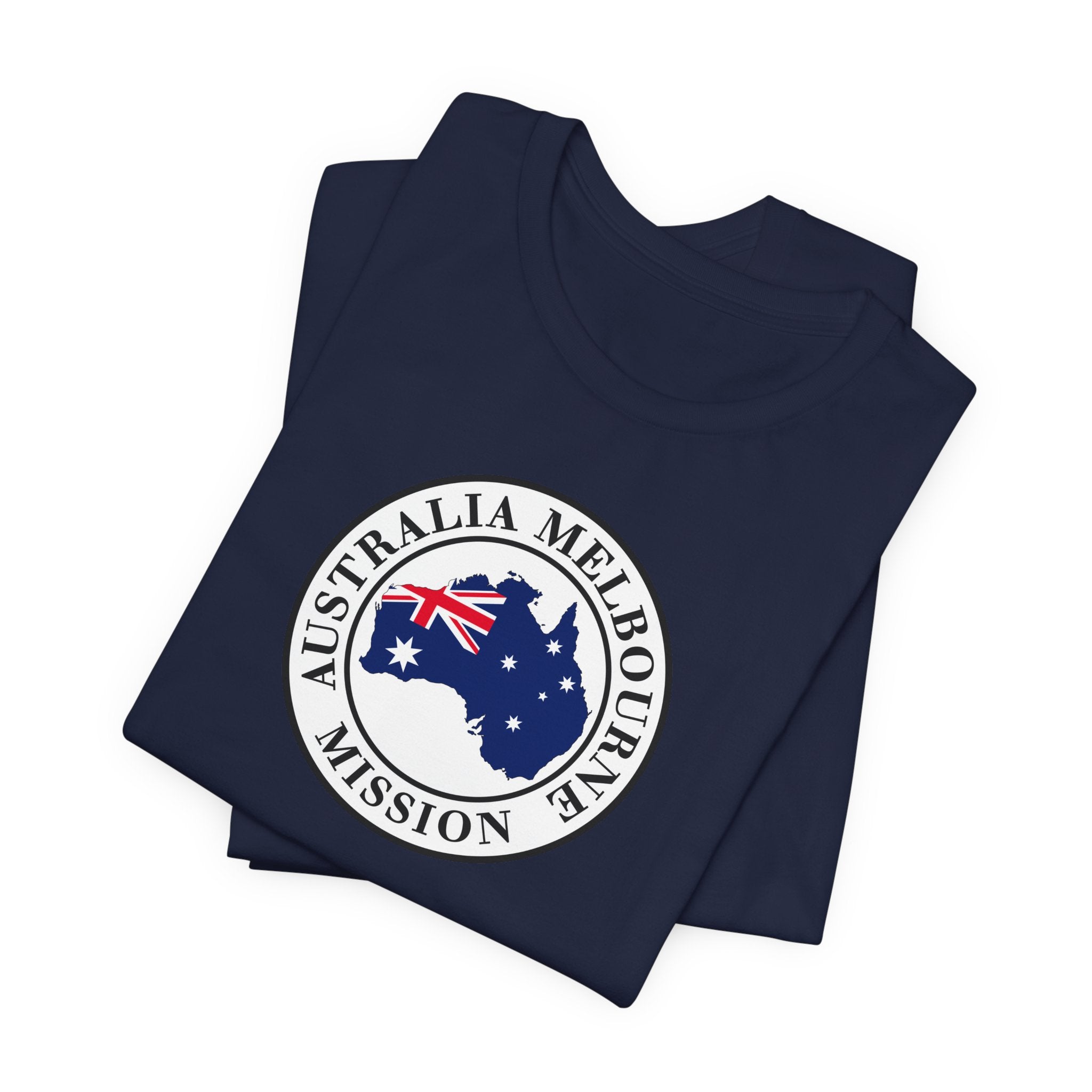Australia Melbourne Mission Flag Logo (White Border) T-shirt - Mission Wishlist - LDS Missionary Gift Store
