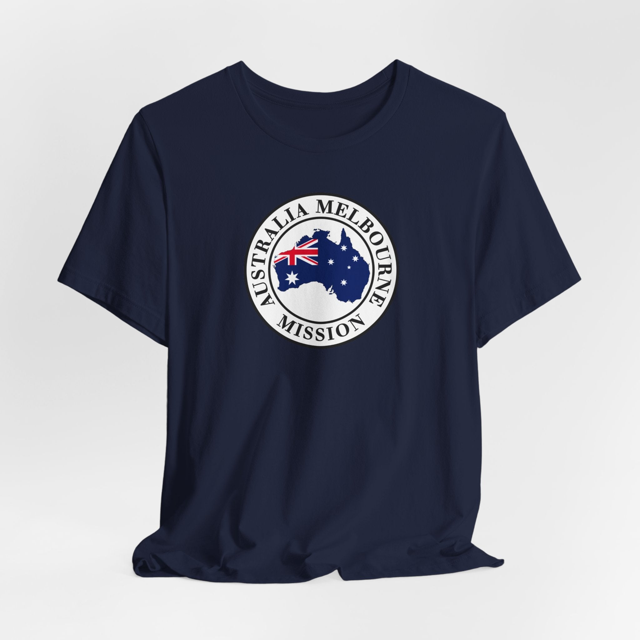 Australia Melbourne Mission Flag Logo (White Border) T-shirt - Mission Wishlist - LDS Missionary Gift Store