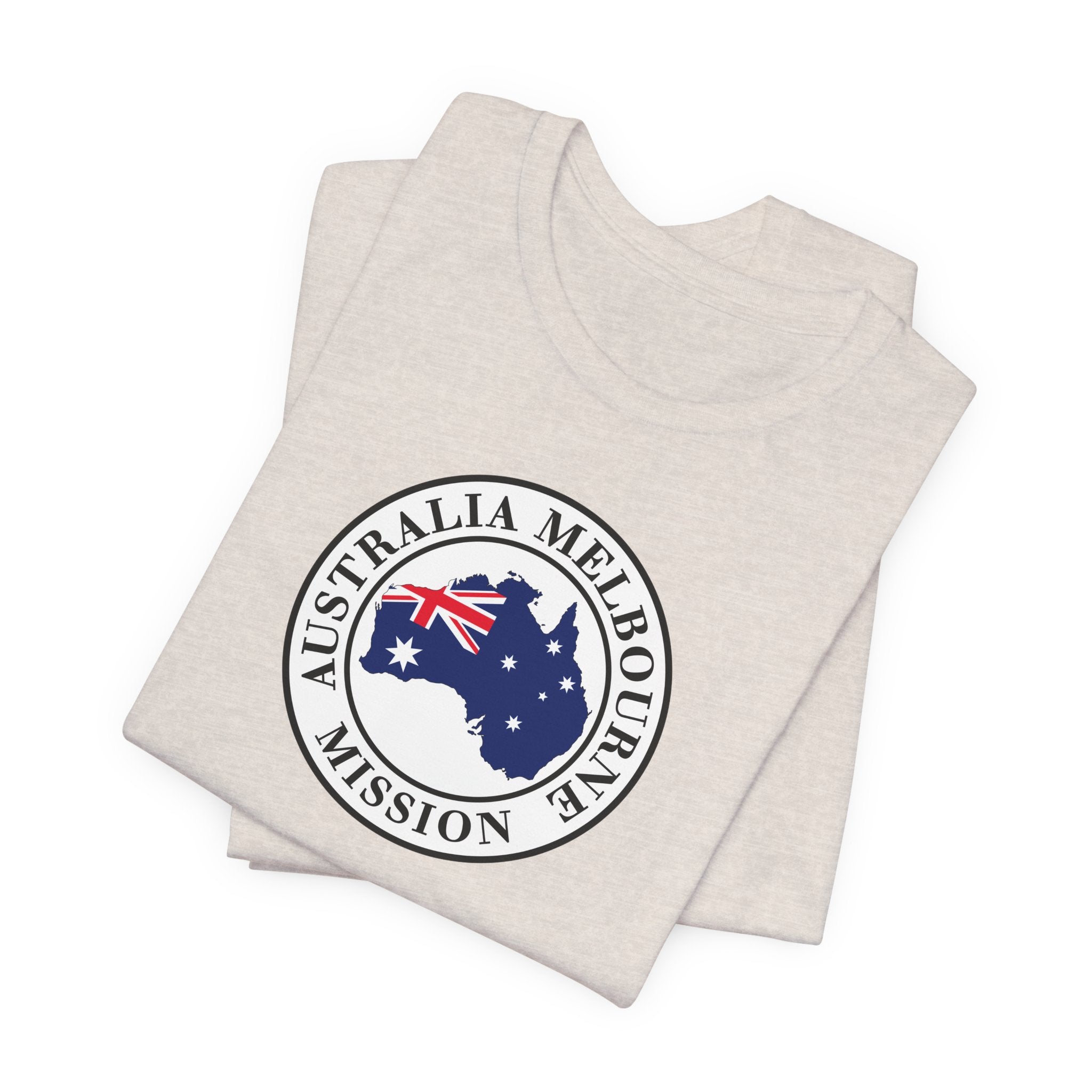 Australia Melbourne Mission Flag Logo (White Border) T-shirt - Mission Wishlist - LDS Missionary Gift Store