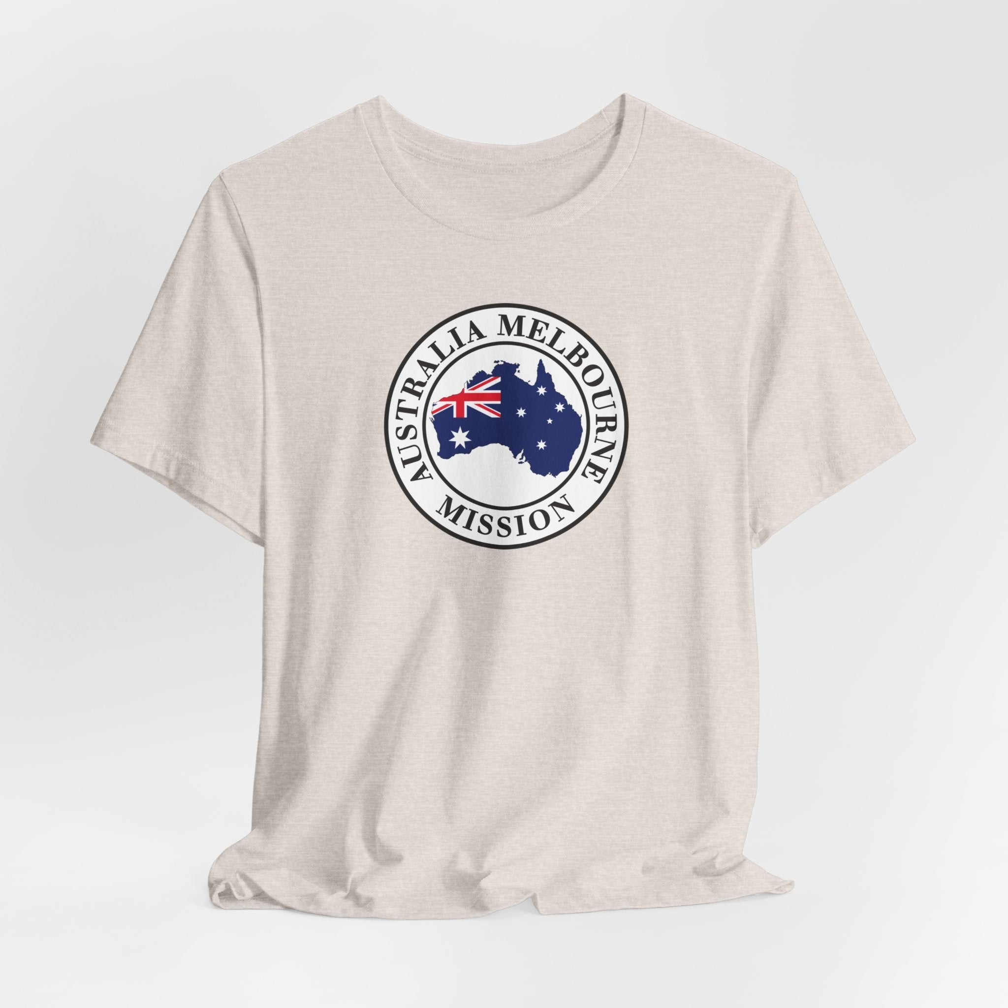Australia Melbourne Mission Flag Logo (White Border) T-shirt - Mission Wishlist - LDS Missionary Gift Store