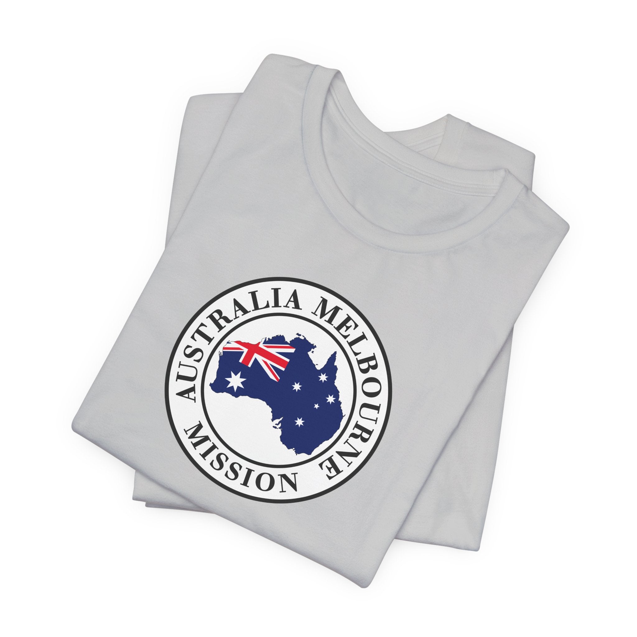 Australia Melbourne Mission Flag Logo (White Border) T-shirt - Mission Wishlist - LDS Missionary Gift Store