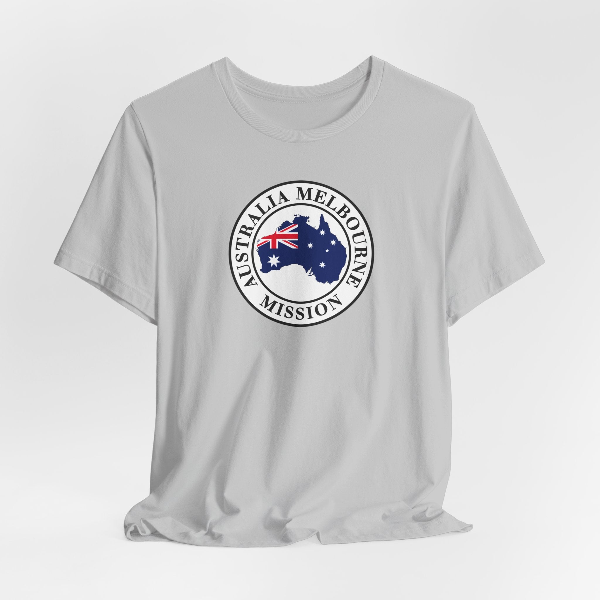 Australia Melbourne Mission Flag Logo (White Border) T-shirt - Mission Wishlist - LDS Missionary Gift Store