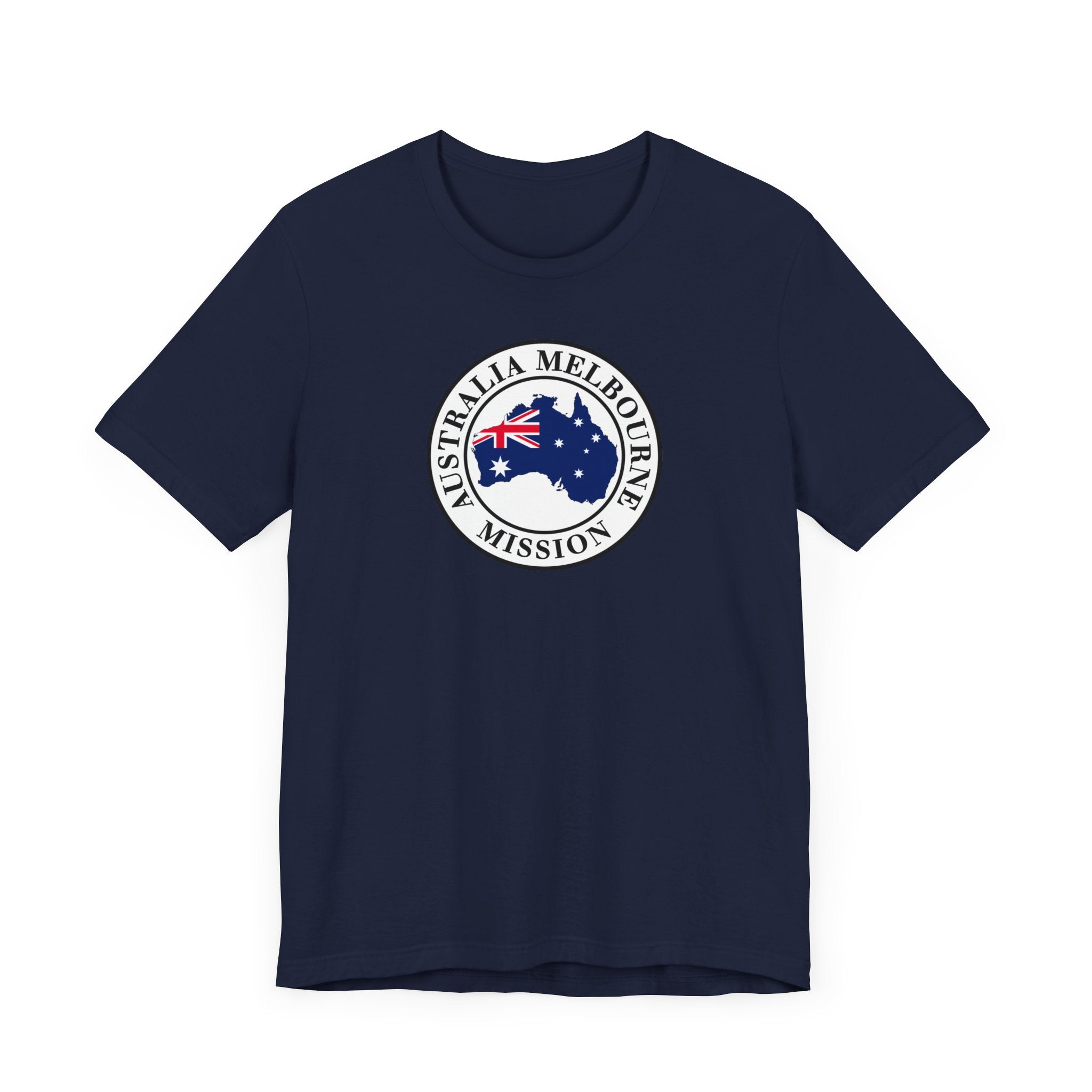 Australia Melbourne Mission Flag Logo (White Border) T-shirt - Mission Wishlist - LDS Missionary Gift Store