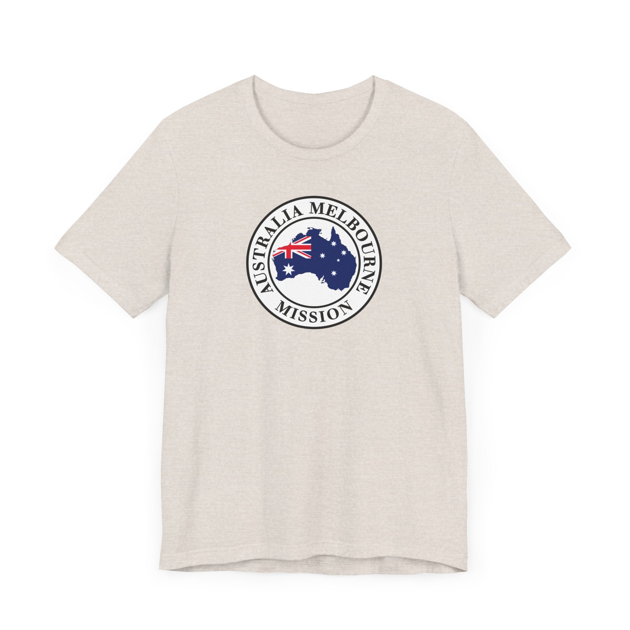 Australia Melbourne Mission Flag Logo (White Border) T-shirt - Mission Wishlist - LDS Missionary Gift Store