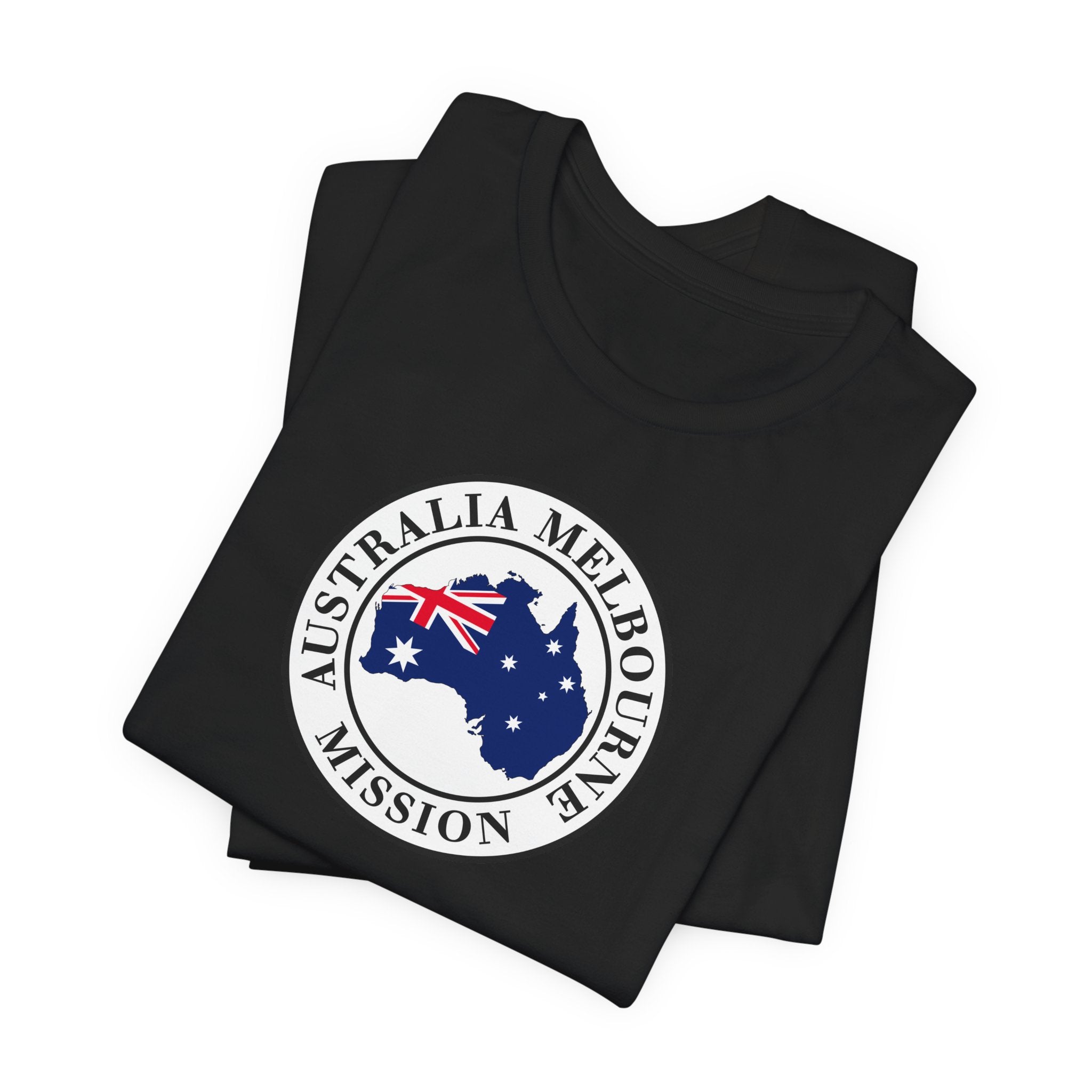 Australia Melbourne Mission Flag Logo (White Border) T-shirt - Mission Wishlist - LDS Missionary Gift Store