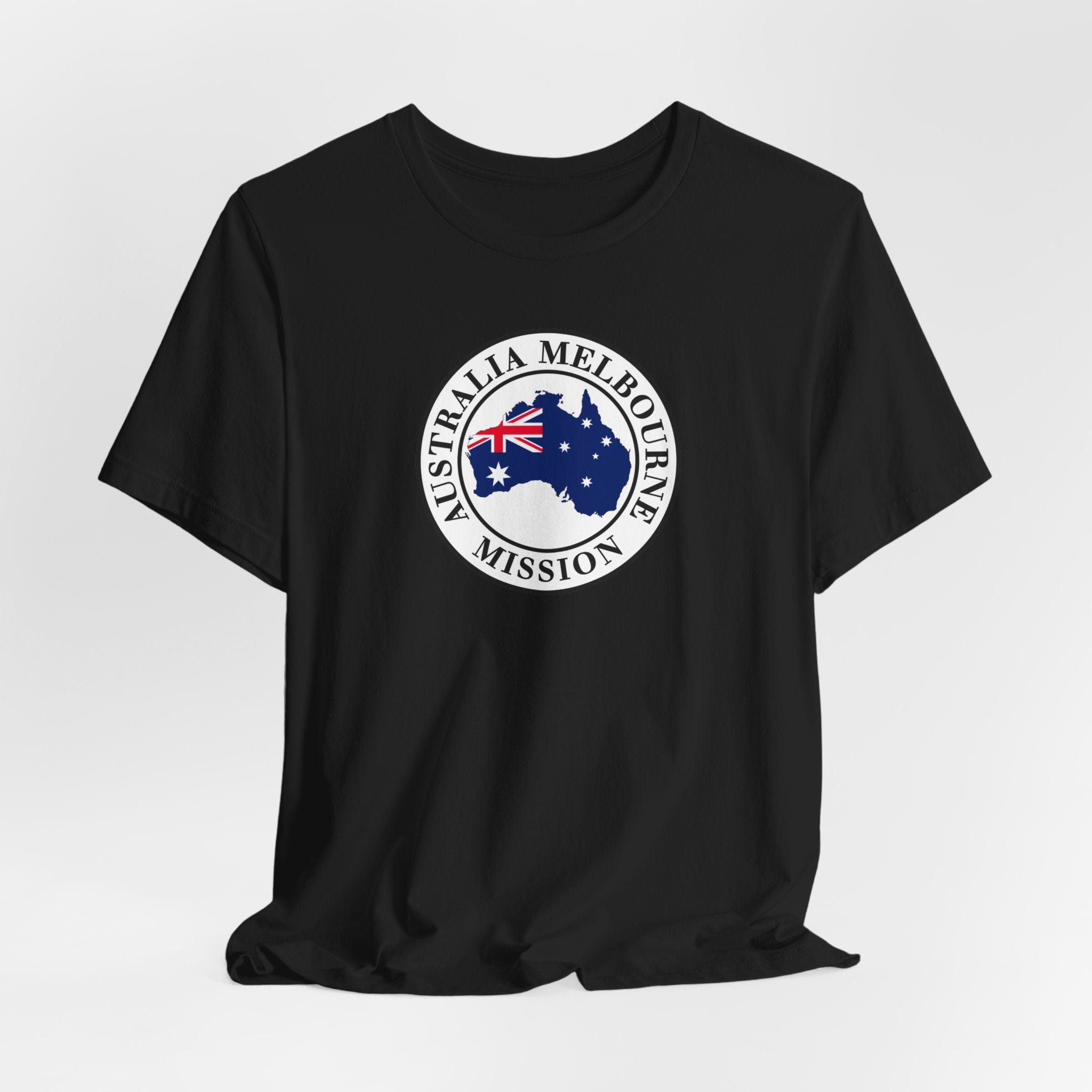Australia Melbourne Mission Flag Logo (White Border) T-shirt - Mission Wishlist - LDS Missionary Gift Store