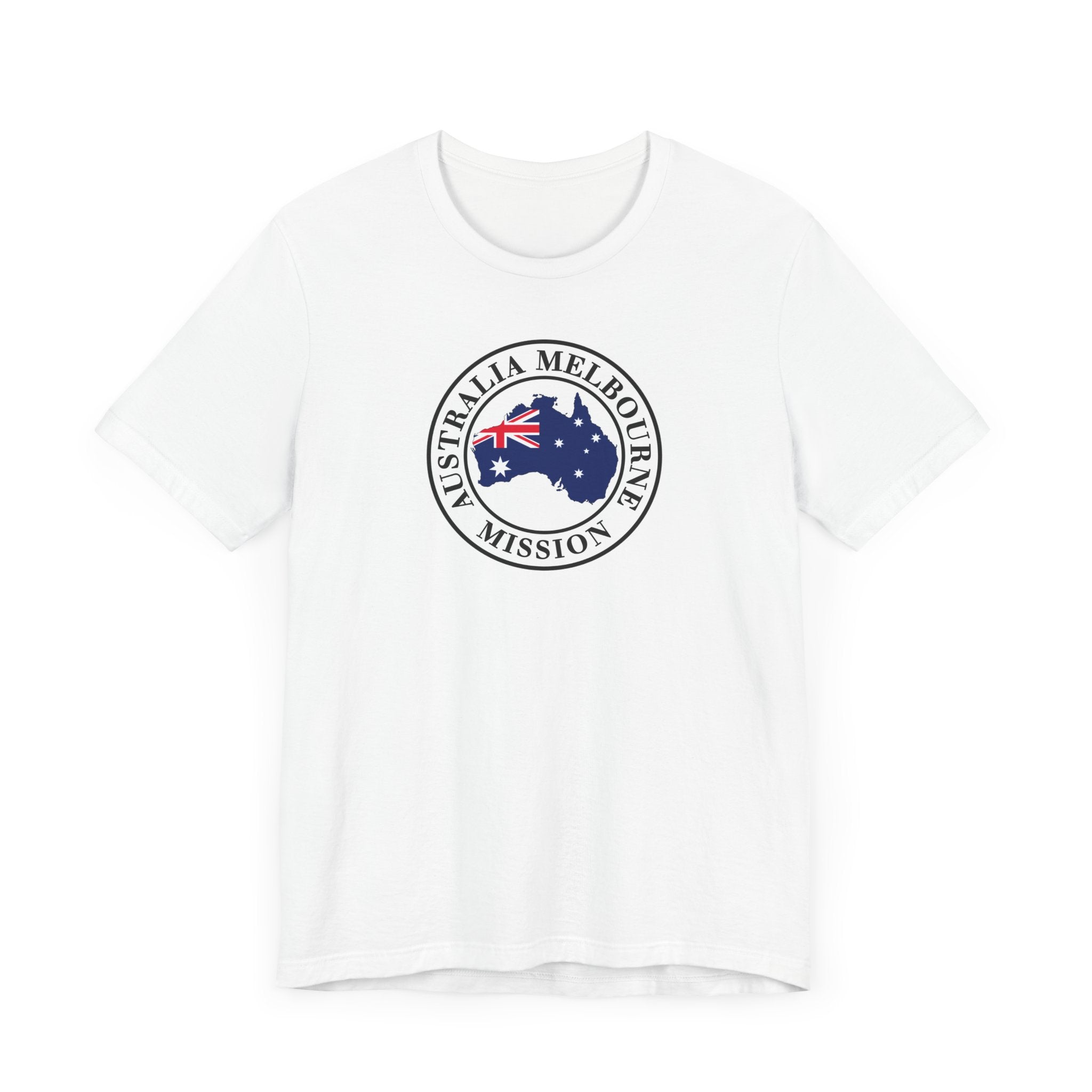Australia Melbourne Mission Flag Logo (White Border) T-shirt - Mission Wishlist - LDS Missionary Gift Store