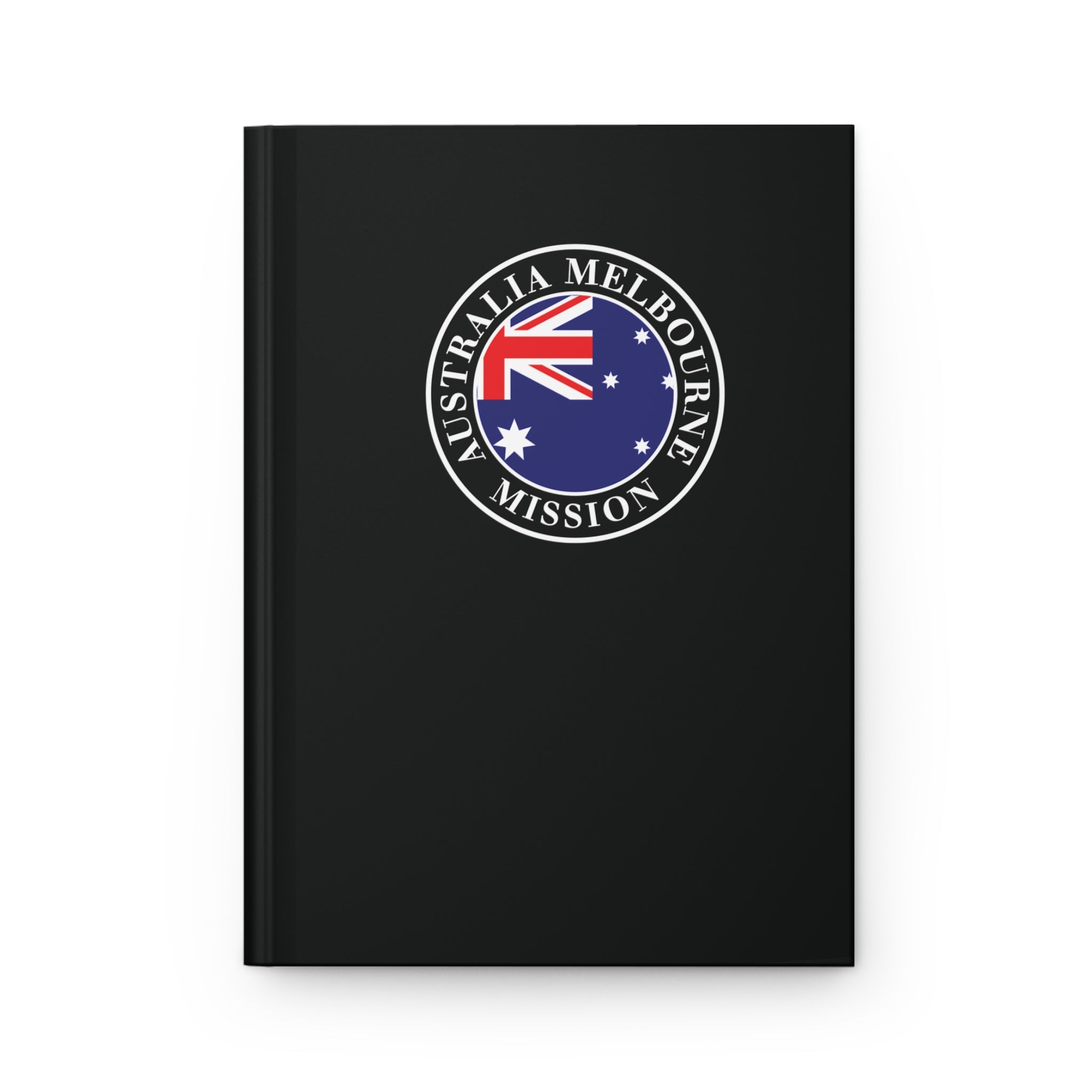 Australia Melbourne Mission Logo Design Black Hardcover Journal Matte - Mission Wishlist - LDS Missionary Gift Store
