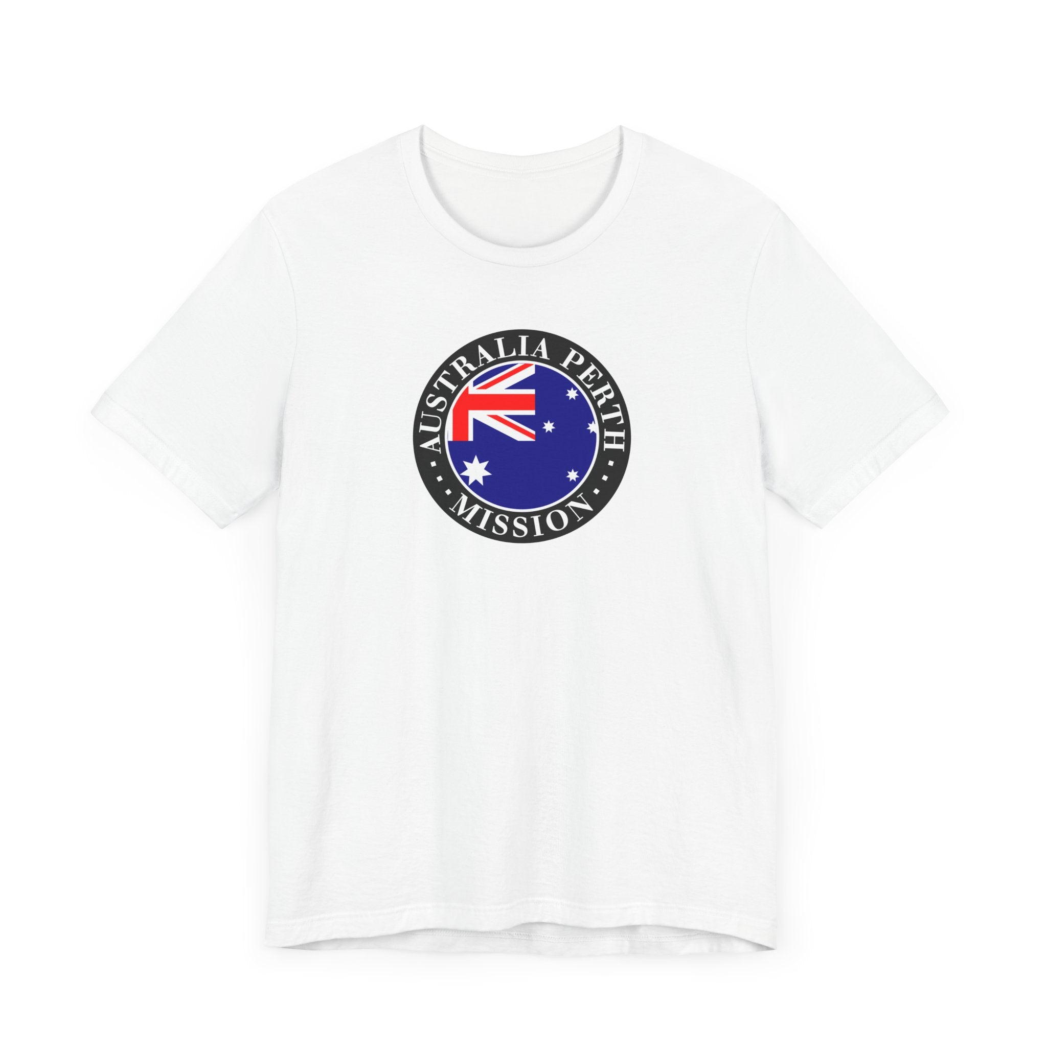 Australia Perth Mission Flag Logo (Black Border) T-shirt - Mission Wishlist - LDS Missionary Gift Store