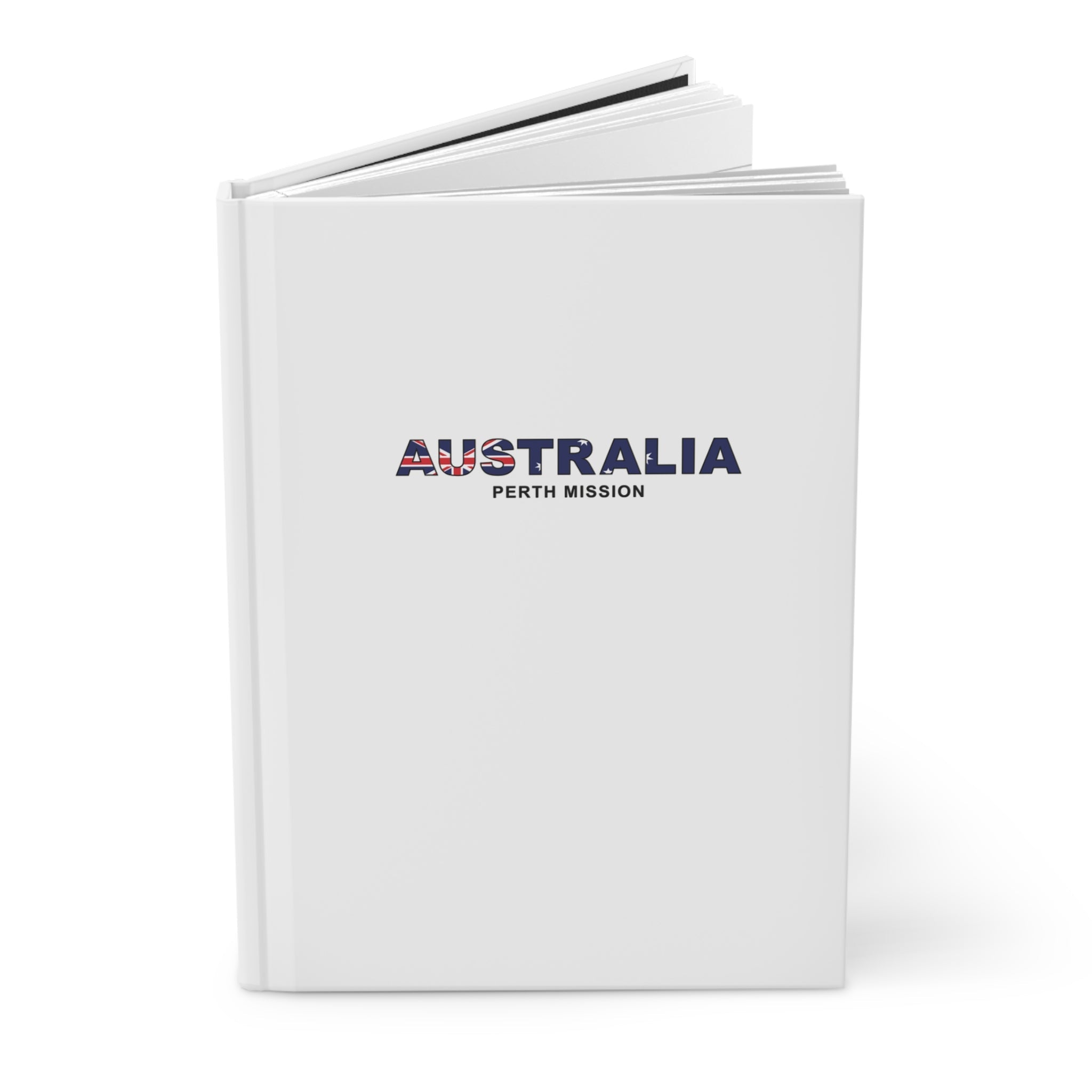 Australia Perth Mission Flag Title White Hardcover Journal Matte - Mission Wishlist - LDS Missionary Gift Store