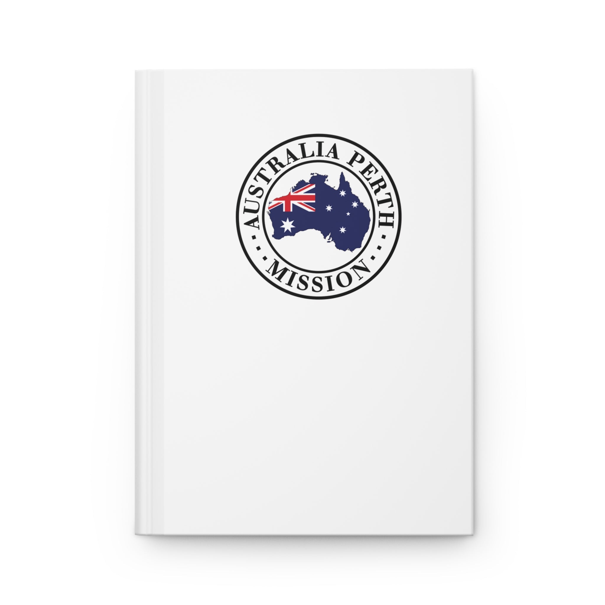 Australia Perth Mission Logo Design White Hardcover Journal Matte - Latter-Day Saint LDS Missionary Gift - Book of Mormon