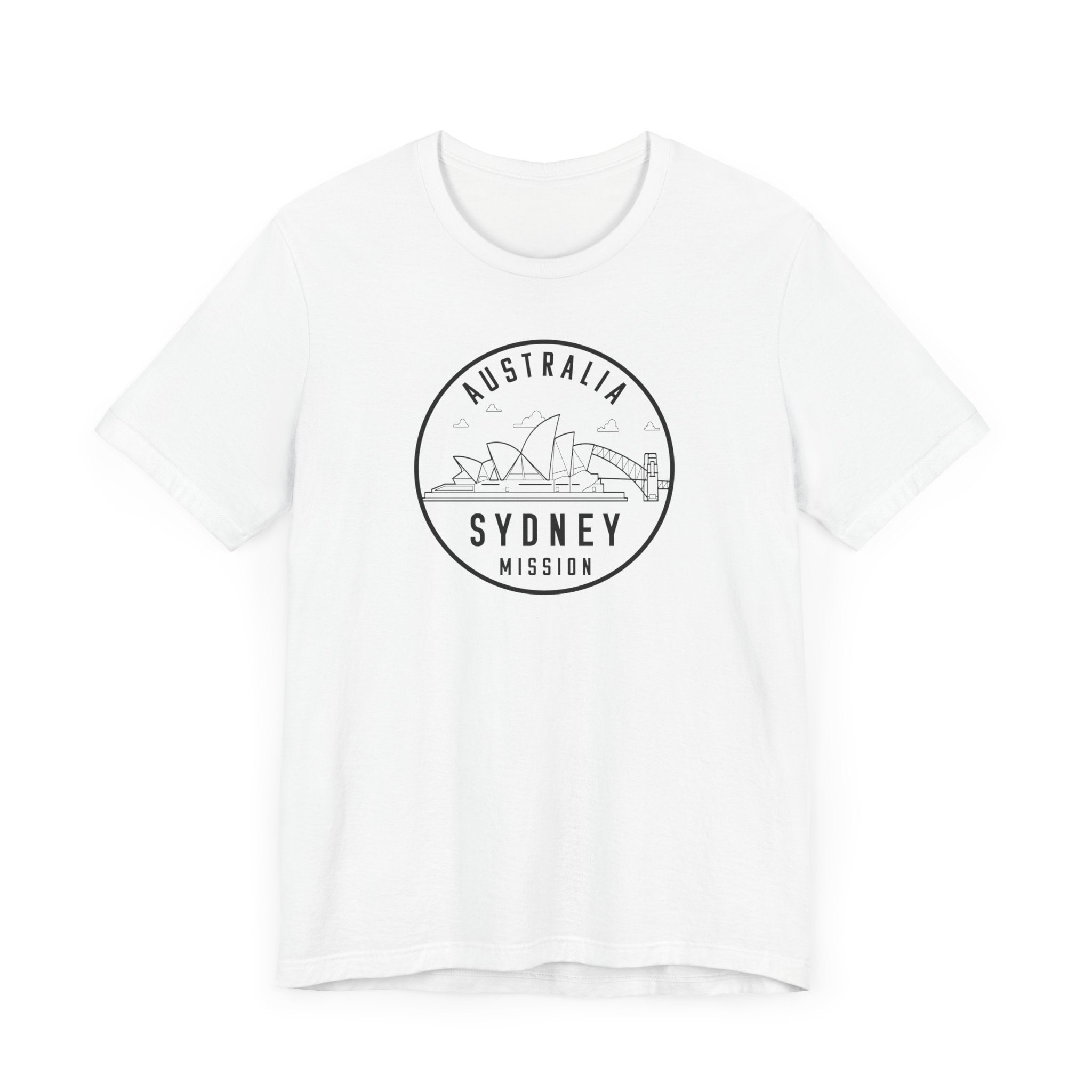 Australia Sydney Mission Circular Monochrome Logo T-Shirt - Mission Wishlist - LDS Missionary Gift Store