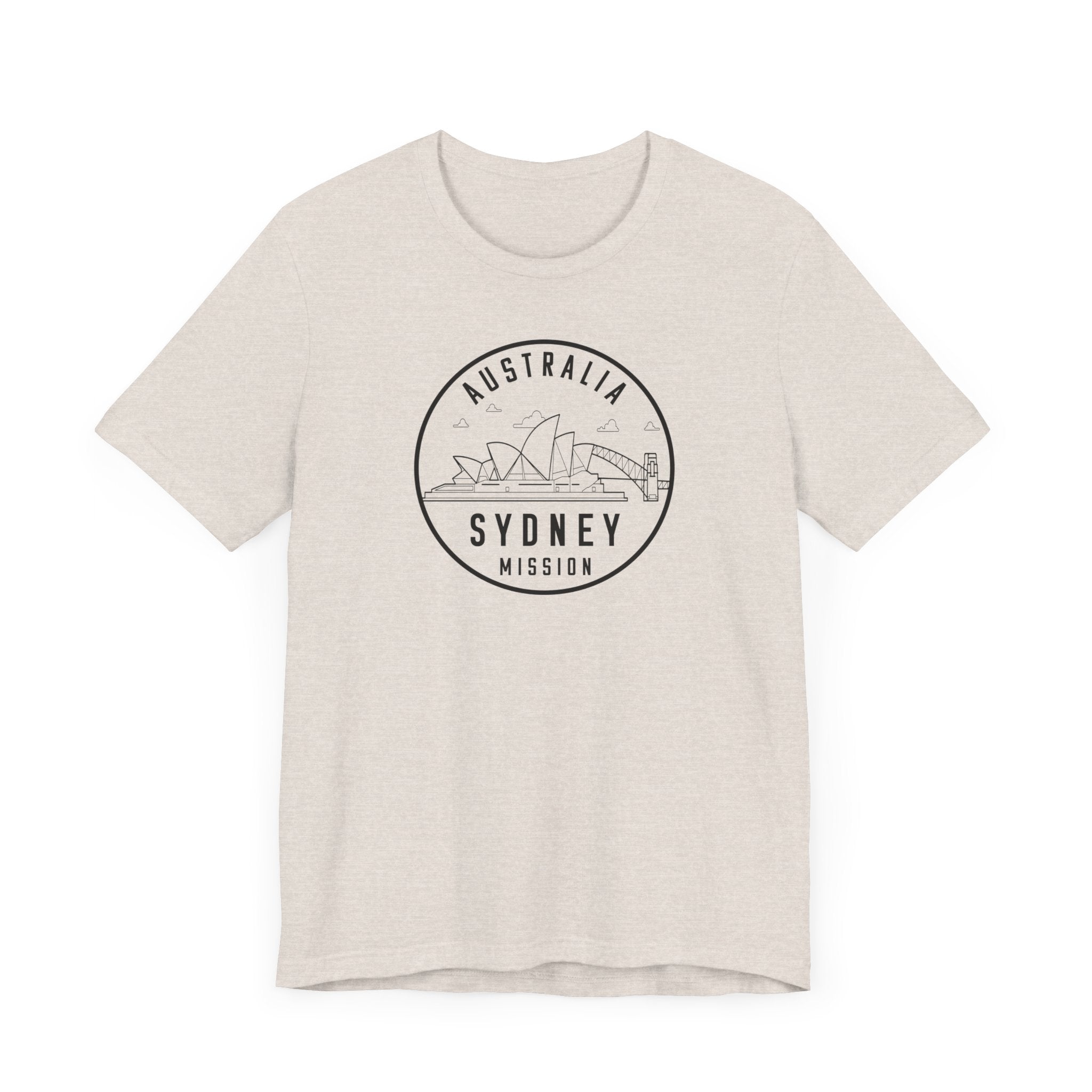Australia Sydney Mission Circular Monochrome Logo T-Shirt - Mission Wishlist - LDS Missionary Gift Store
