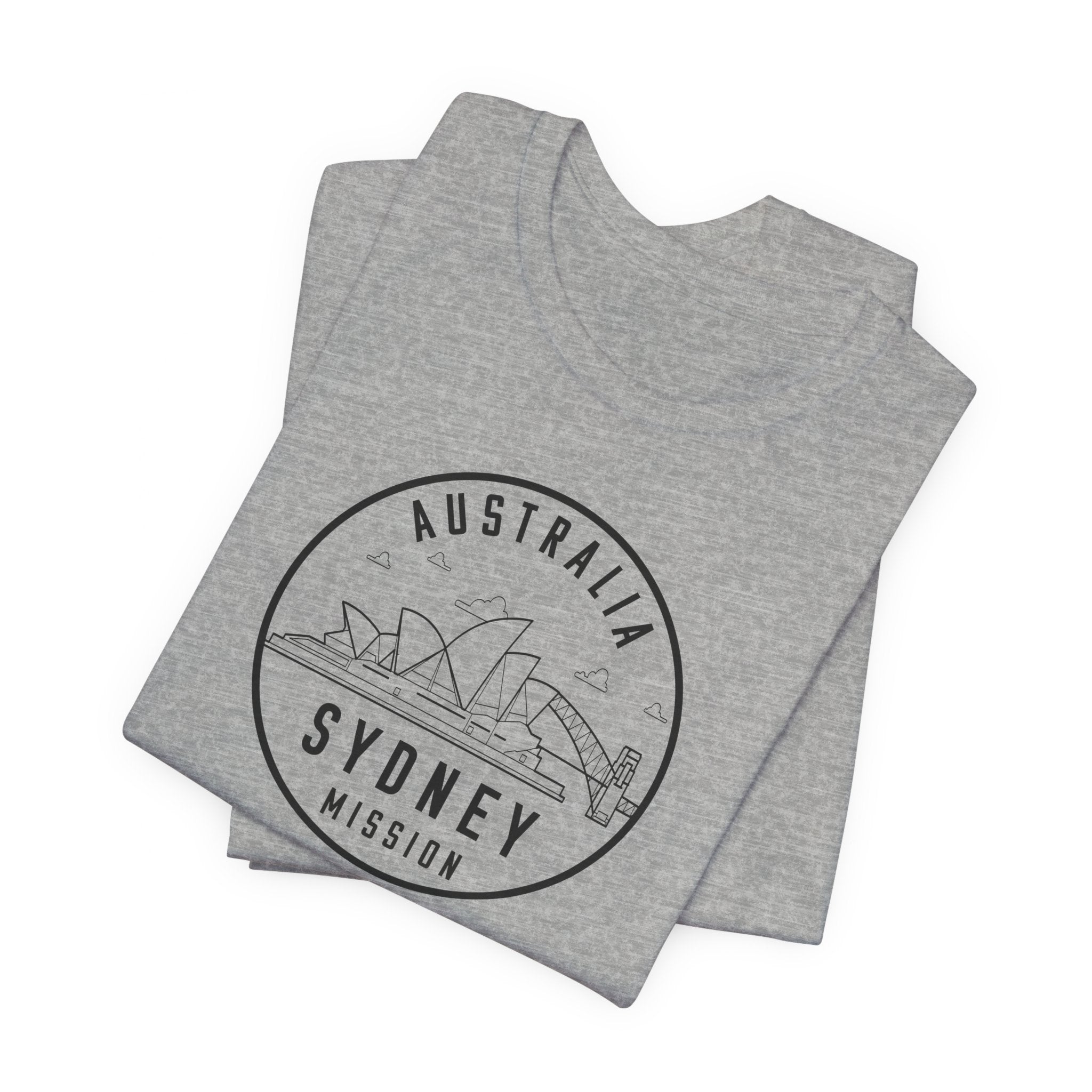 Australia Sydney Mission Circular Monochrome Logo T-Shirt - Mission Wishlist - LDS Missionary Gift Store