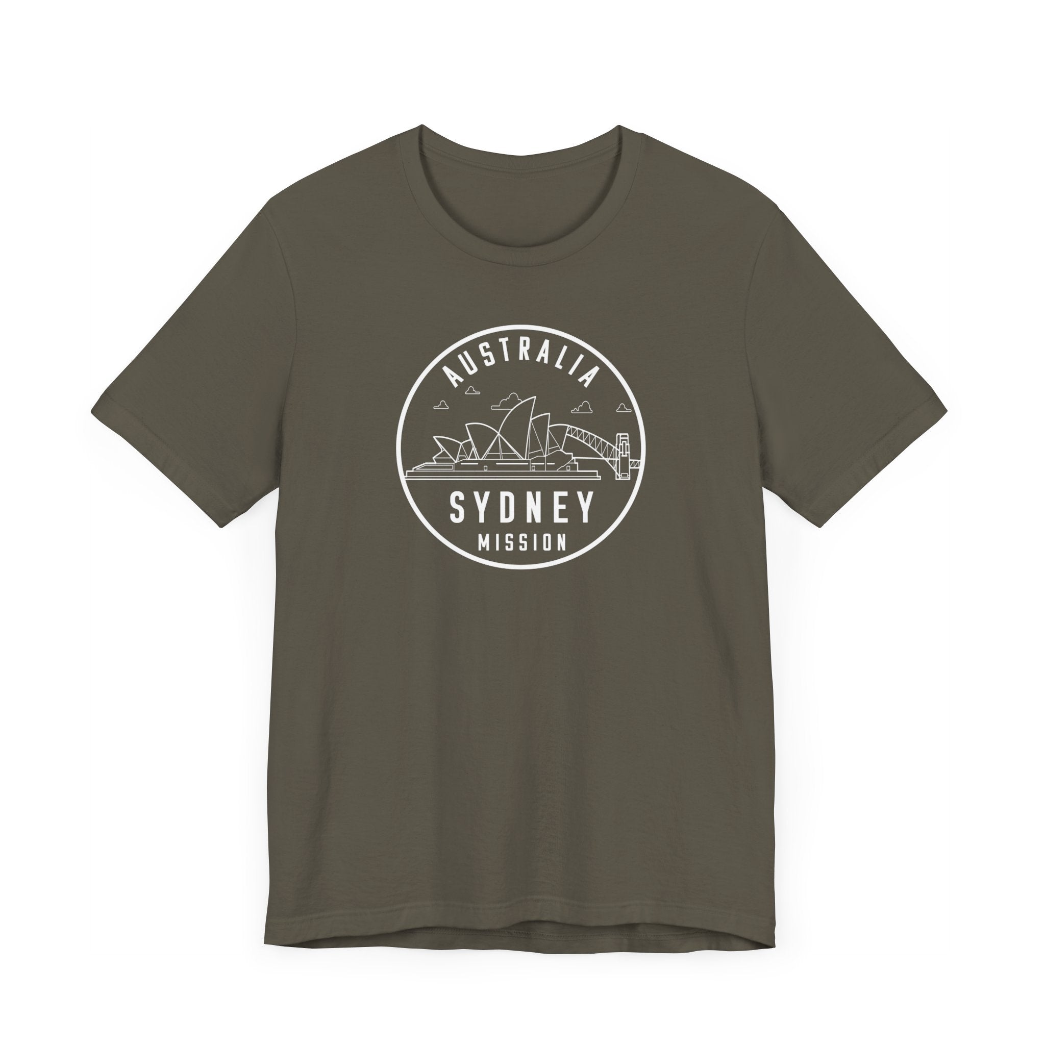 Australia Sydney Mission Circular Monochrome Logo T-Shirt - Mission Wishlist - LDS Missionary Gift Store