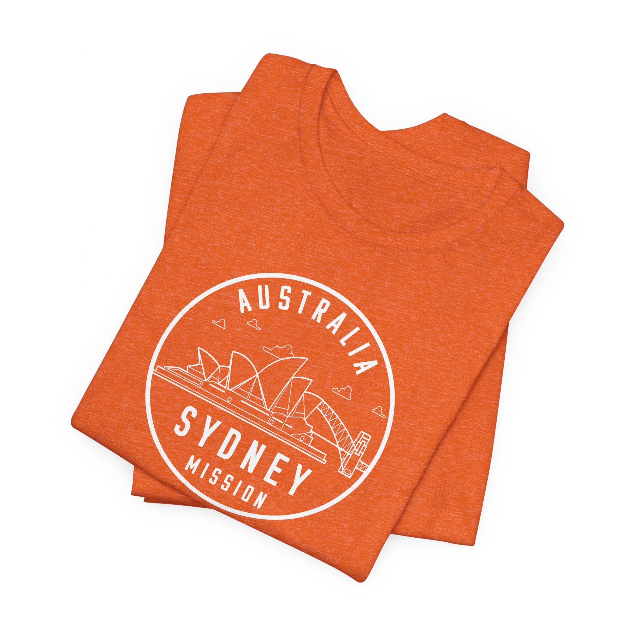 Australia Sydney Mission Circular Monochrome Logo T-Shirt - Mission Wishlist - LDS Missionary Gift Store