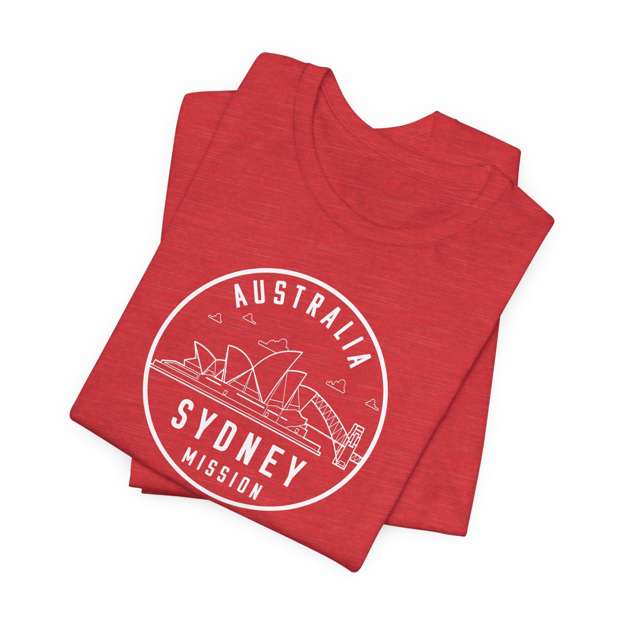 Australia Sydney Mission Circular Monochrome Logo T-Shirt - Mission Wishlist - LDS Missionary Gift Store