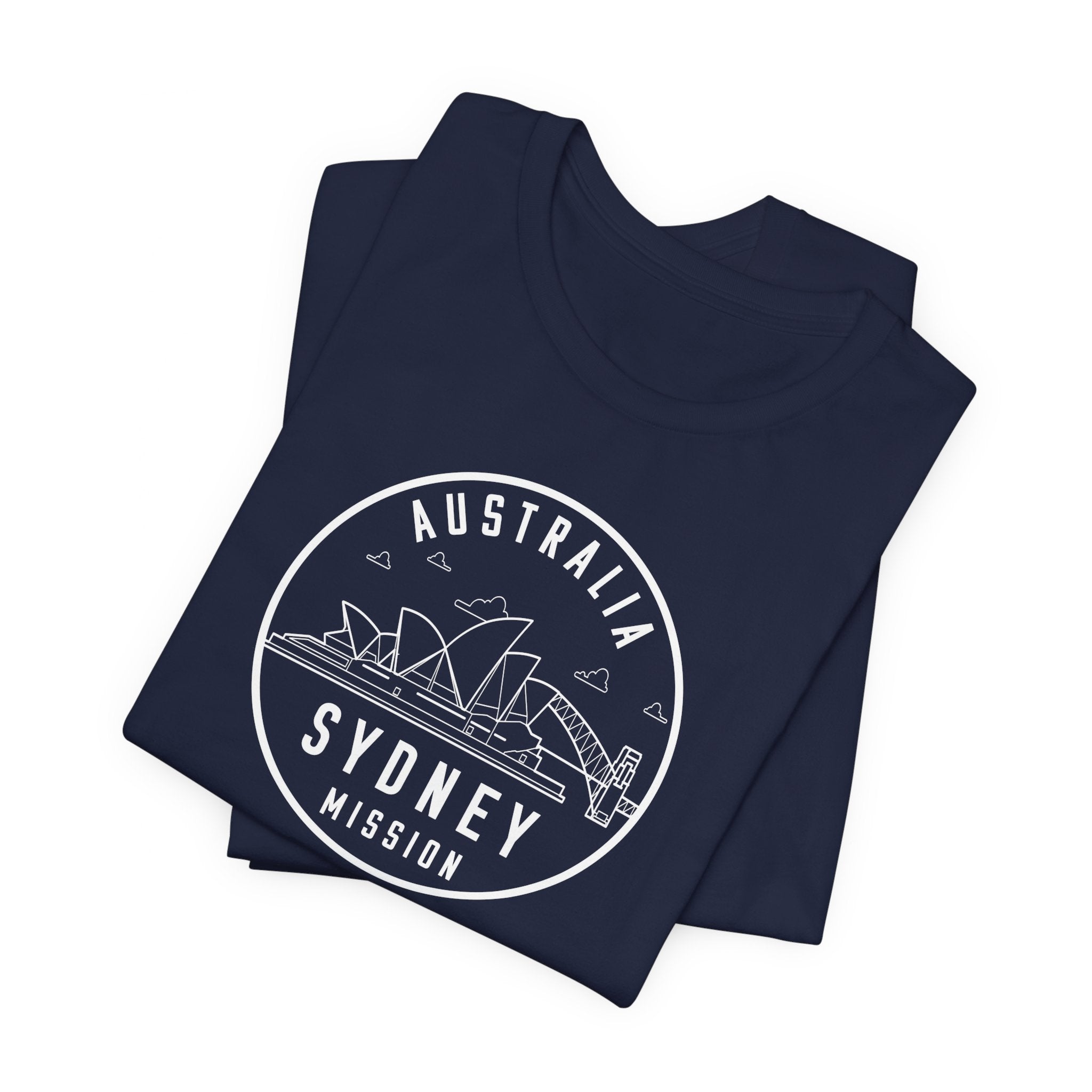 Australia Sydney Mission Circular Monochrome Logo T-Shirt - Mission Wishlist - LDS Missionary Gift Store