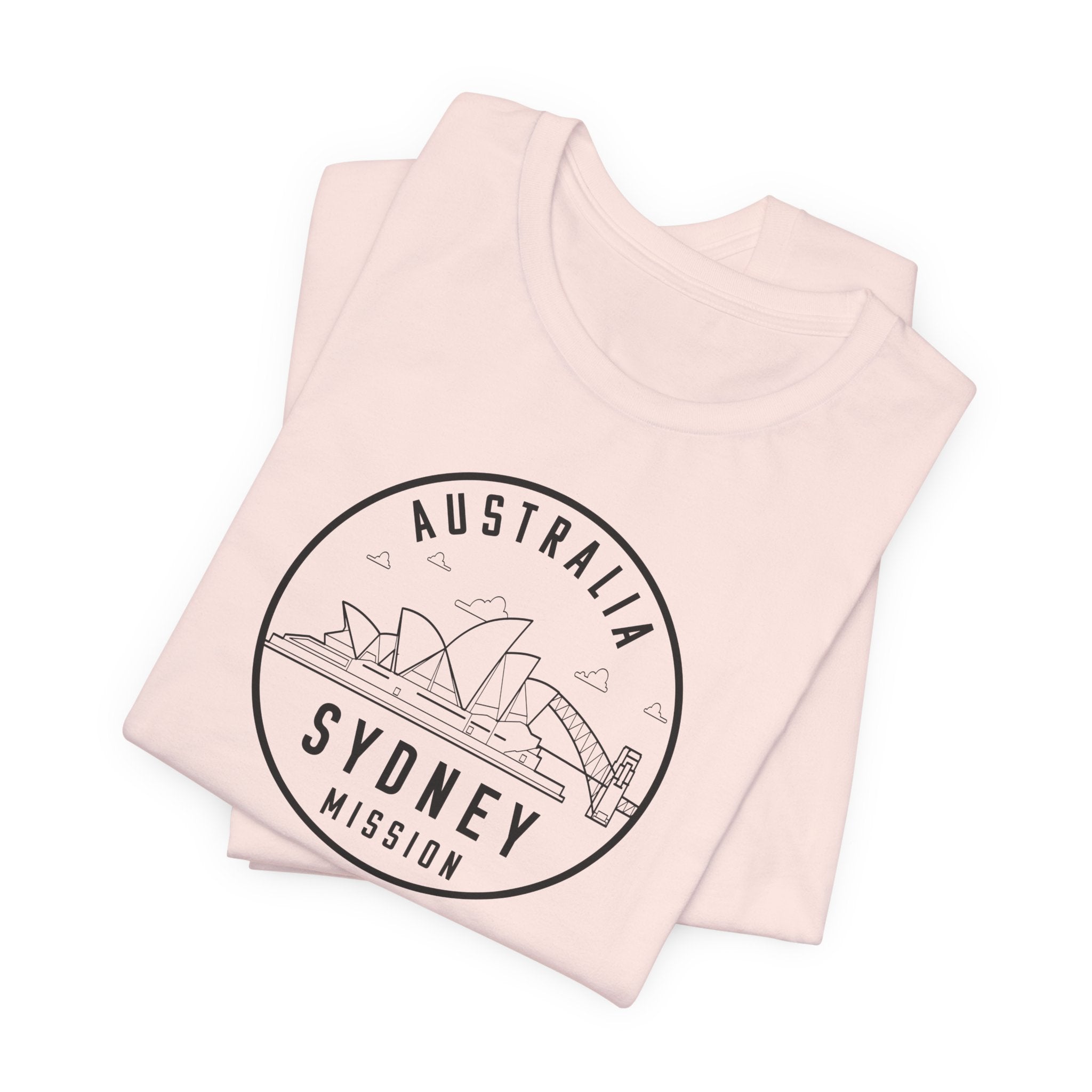 Australia Sydney Mission Circular Monochrome Logo T-Shirt - Mission Wishlist - LDS Missionary Gift Store