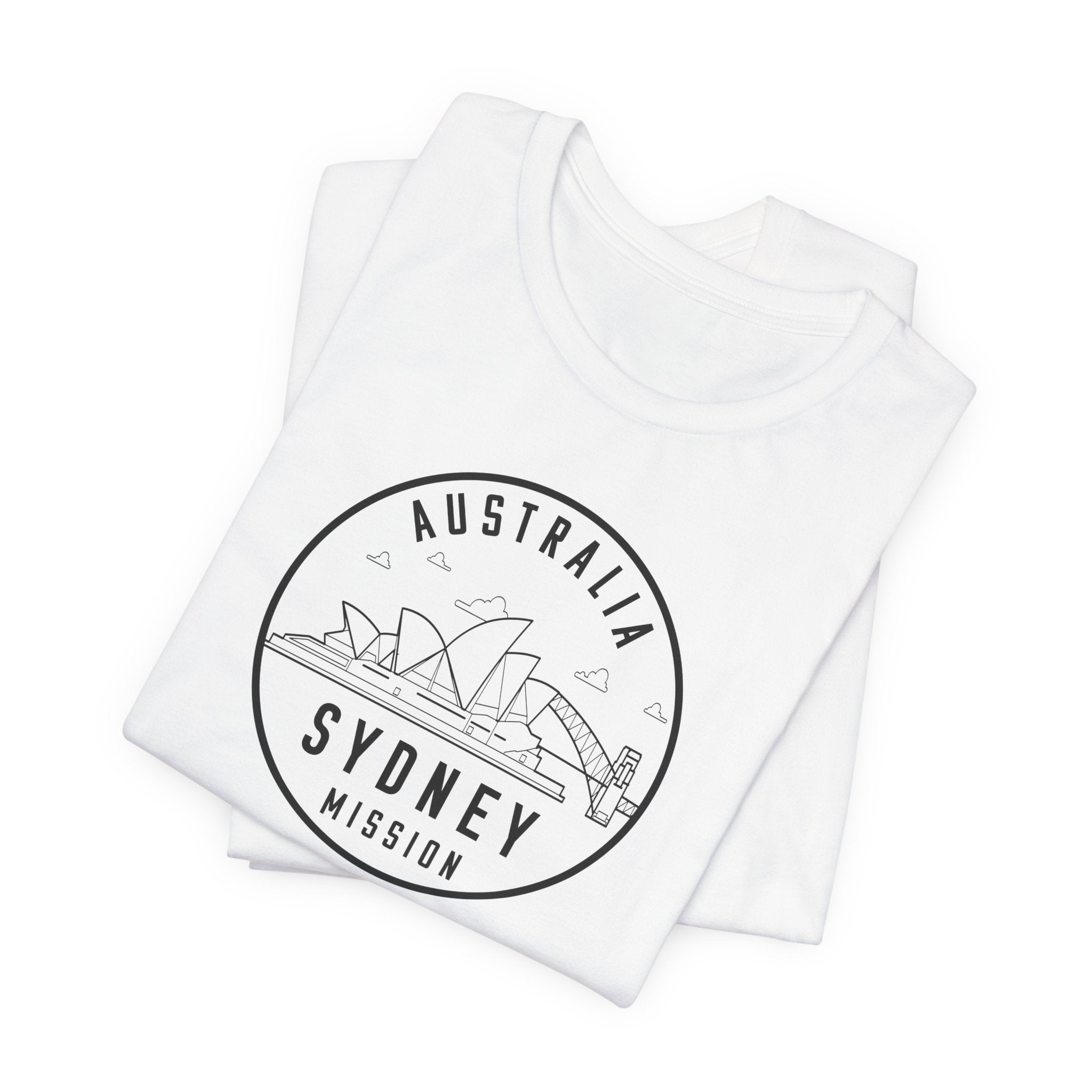 Australia Sydney Mission Circular Monochrome Logo T-Shirt - Mission Wishlist - LDS Missionary Gift Store