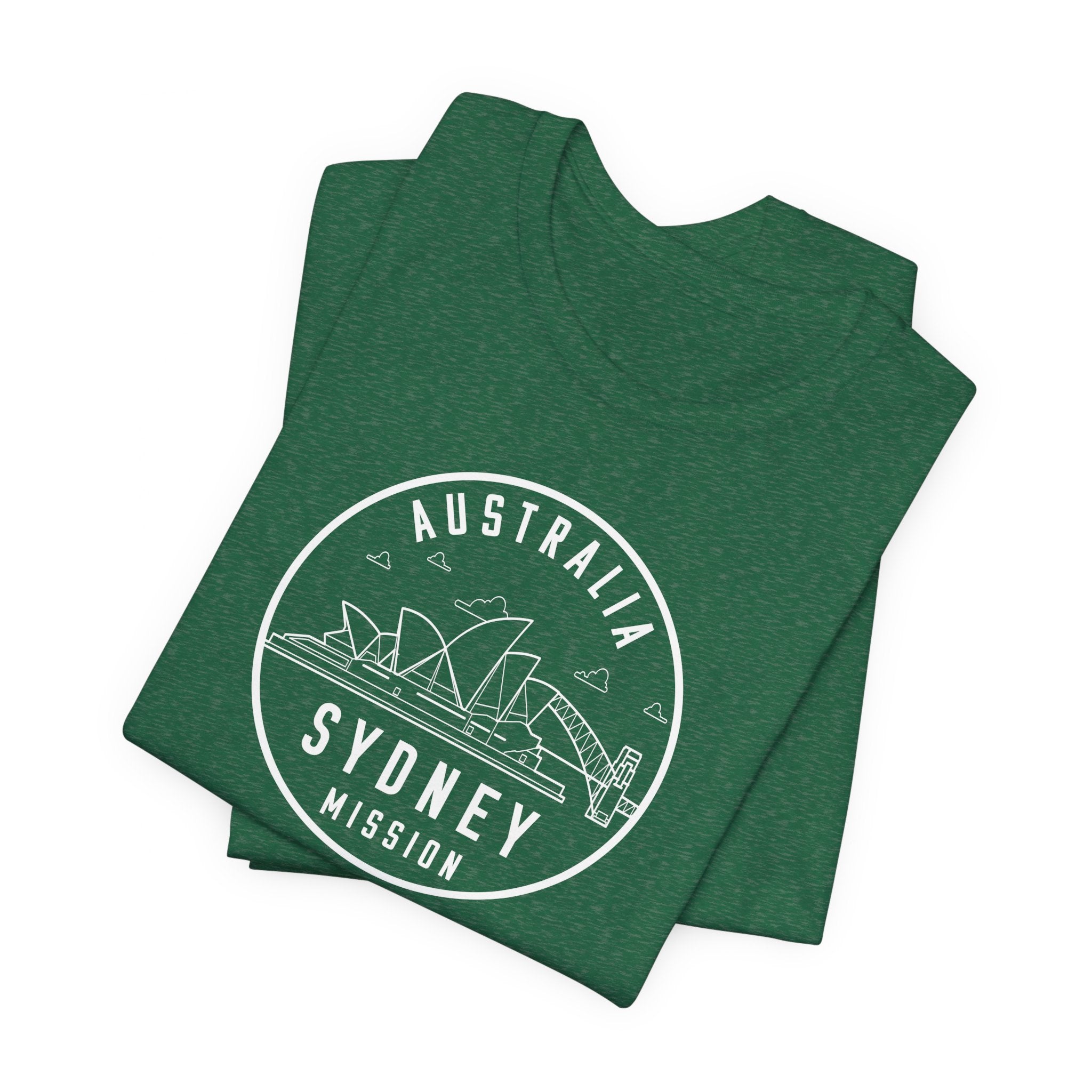 Australia Sydney Mission Circular Monochrome Logo T-Shirt - Mission Wishlist - LDS Missionary Gift Store