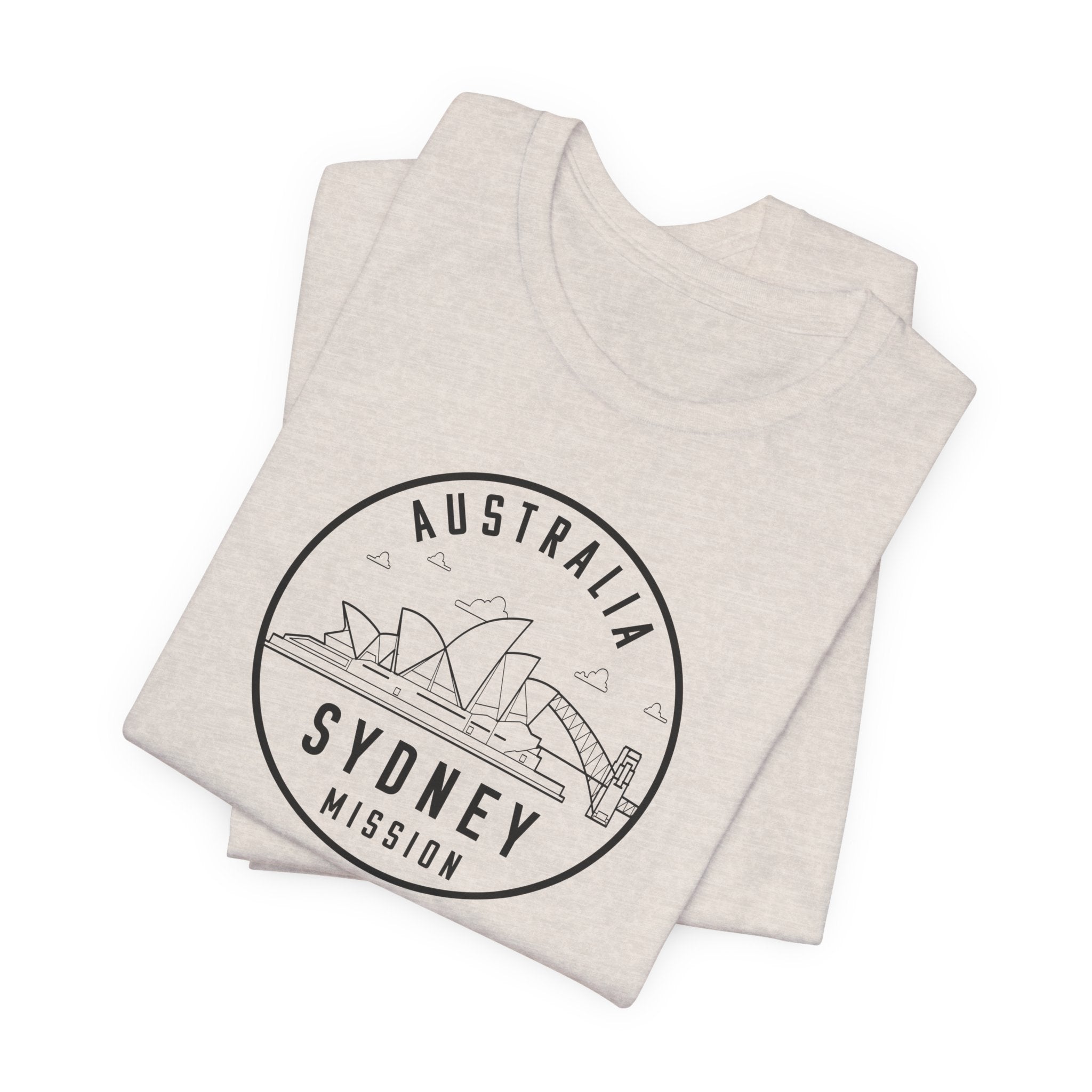 Australia Sydney Mission Circular Monochrome Logo T-Shirt - Mission Wishlist - LDS Missionary Gift Store