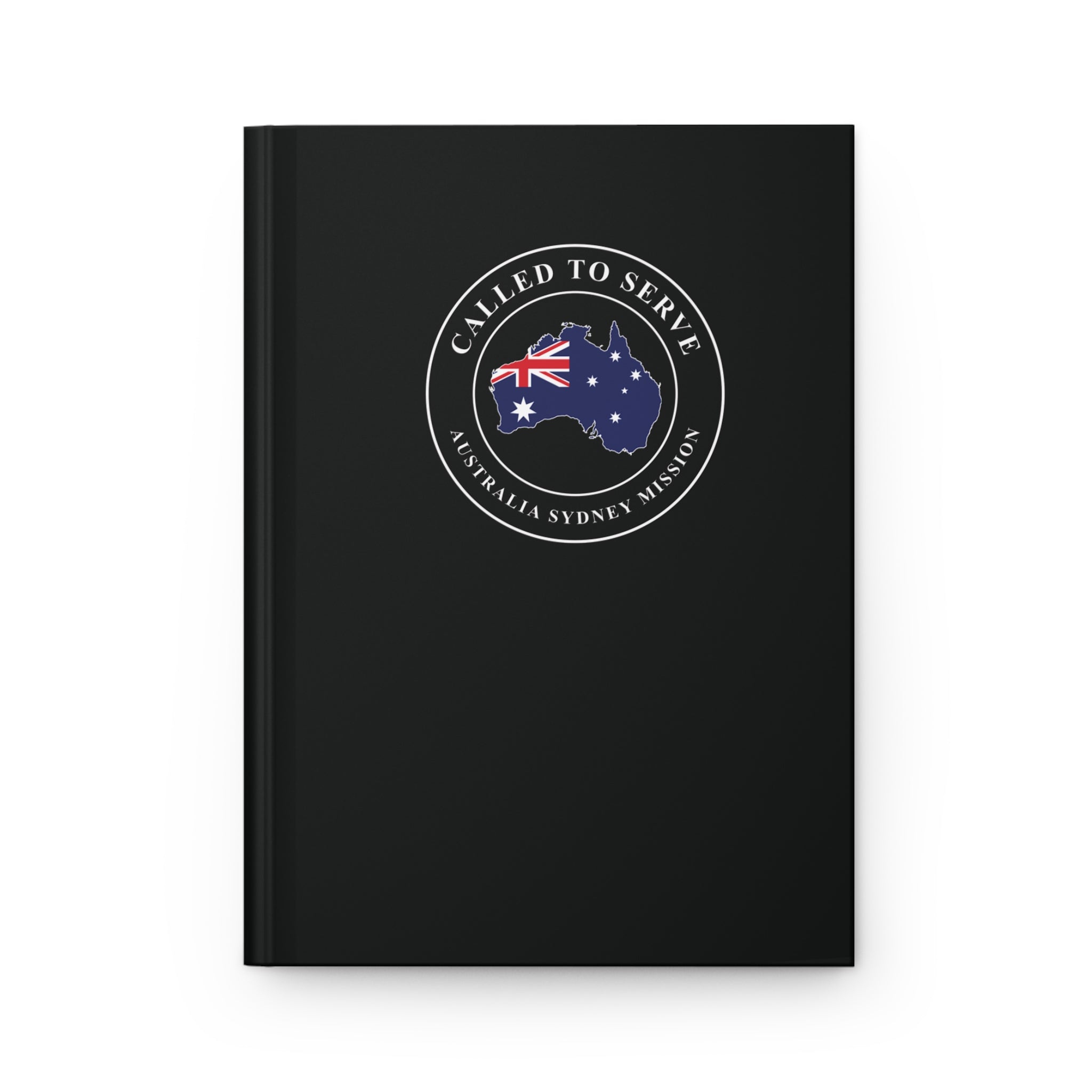Australia Sydney Mission Flag Map Called to Serve Black Hardcover Journal Matte - Latter-Day Saint LDS Missionary Gift - Book of Mormon
