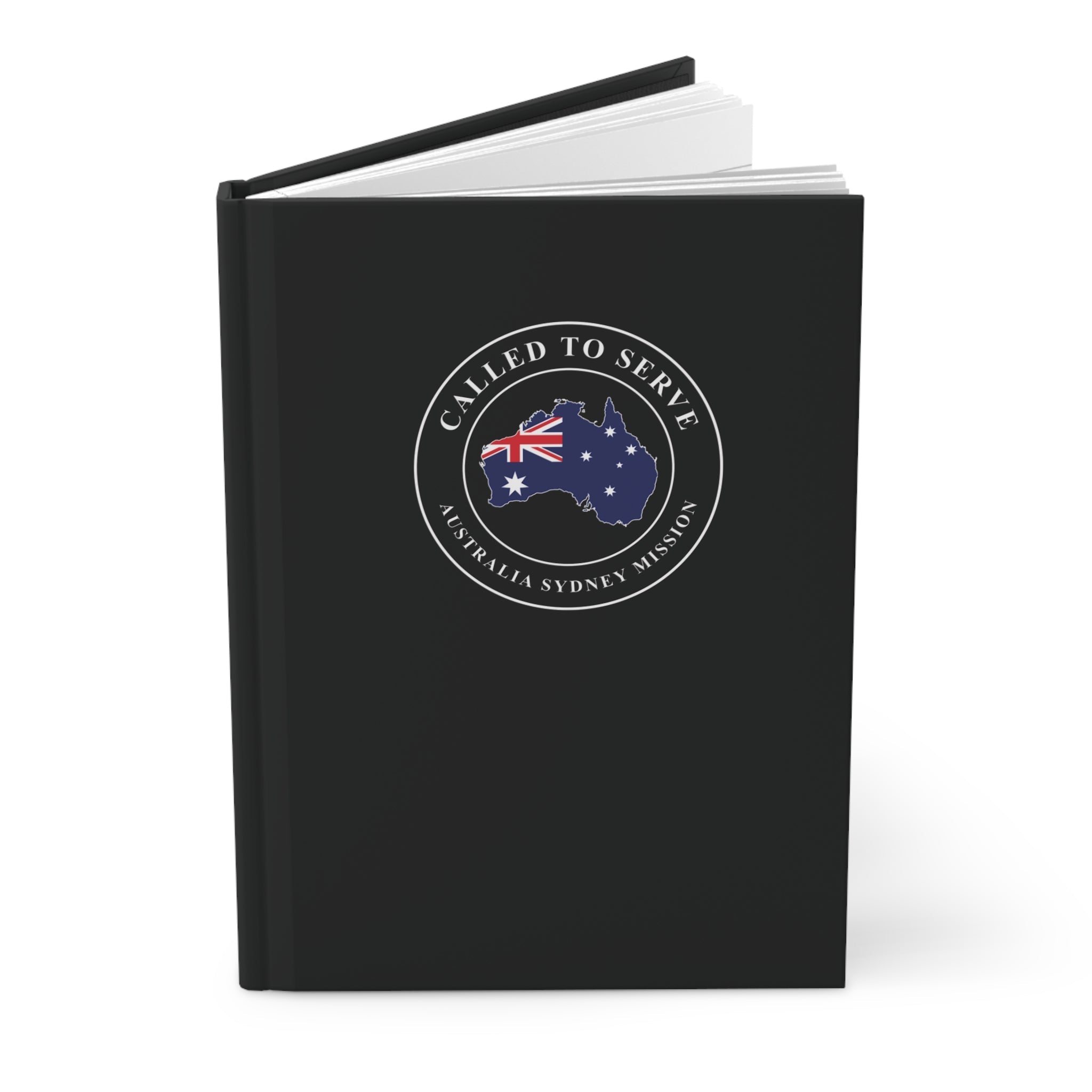 Australia Sydney Mission Flag Map Called to Serve Black Hardcover Journal Matte - Latter-Day Saint LDS Missionary Gift - Book of Mormon