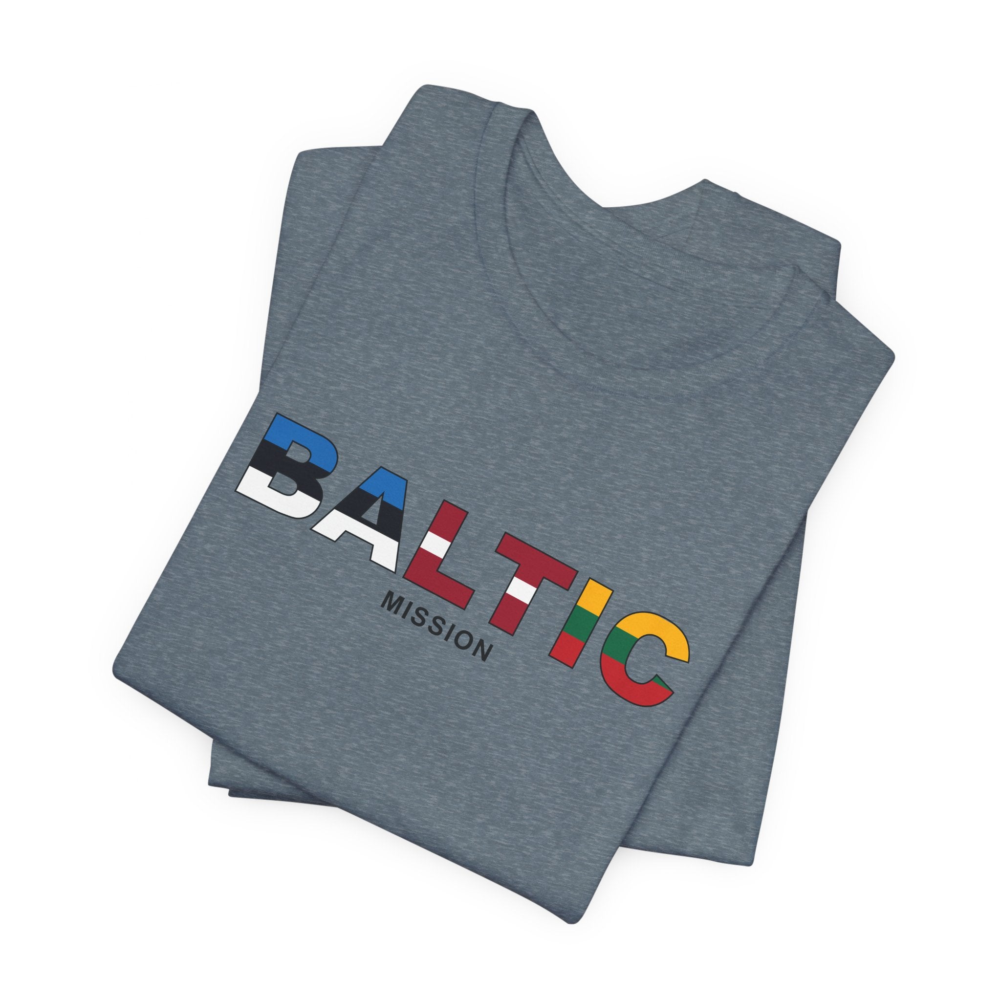 Baltic Mission Flag Title T-shirt - Mission Wishlist - LDS Missionary Gift Store
