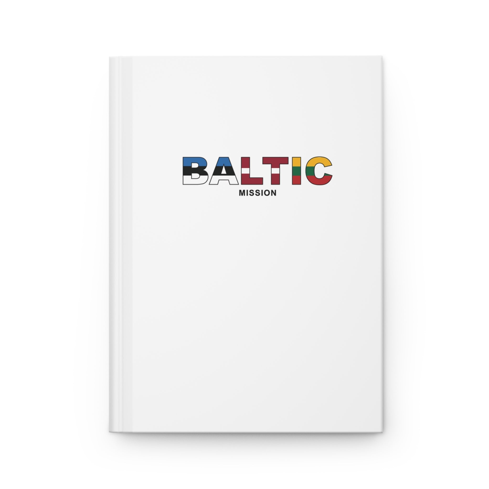 Baltic Mission Flag Title White Hardcover Journal Matte - Mission Wishlist - LDS Missionary Gift Store