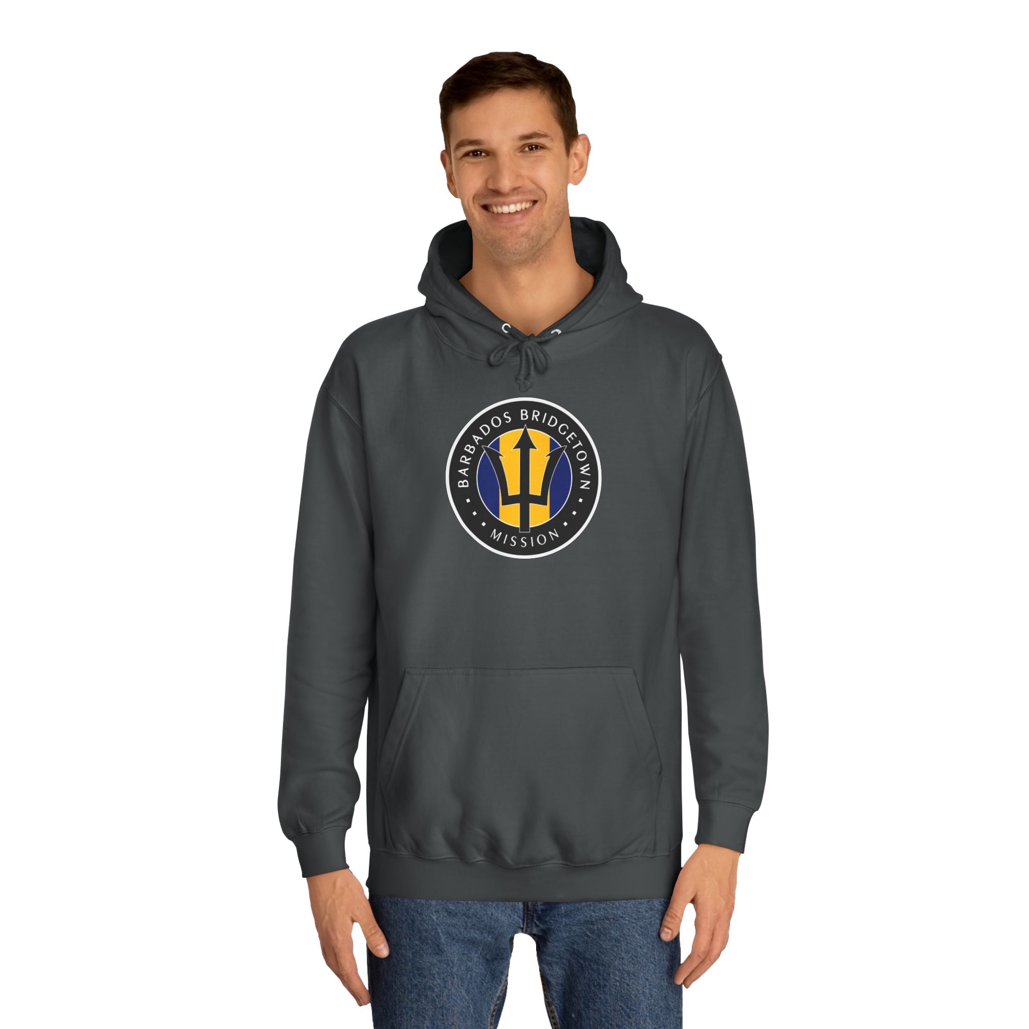 Barbados Bridgetown Mission Flag Logo (Black Border) College Hoodie - Mission Wishlist - LDS Missionary Gift Store