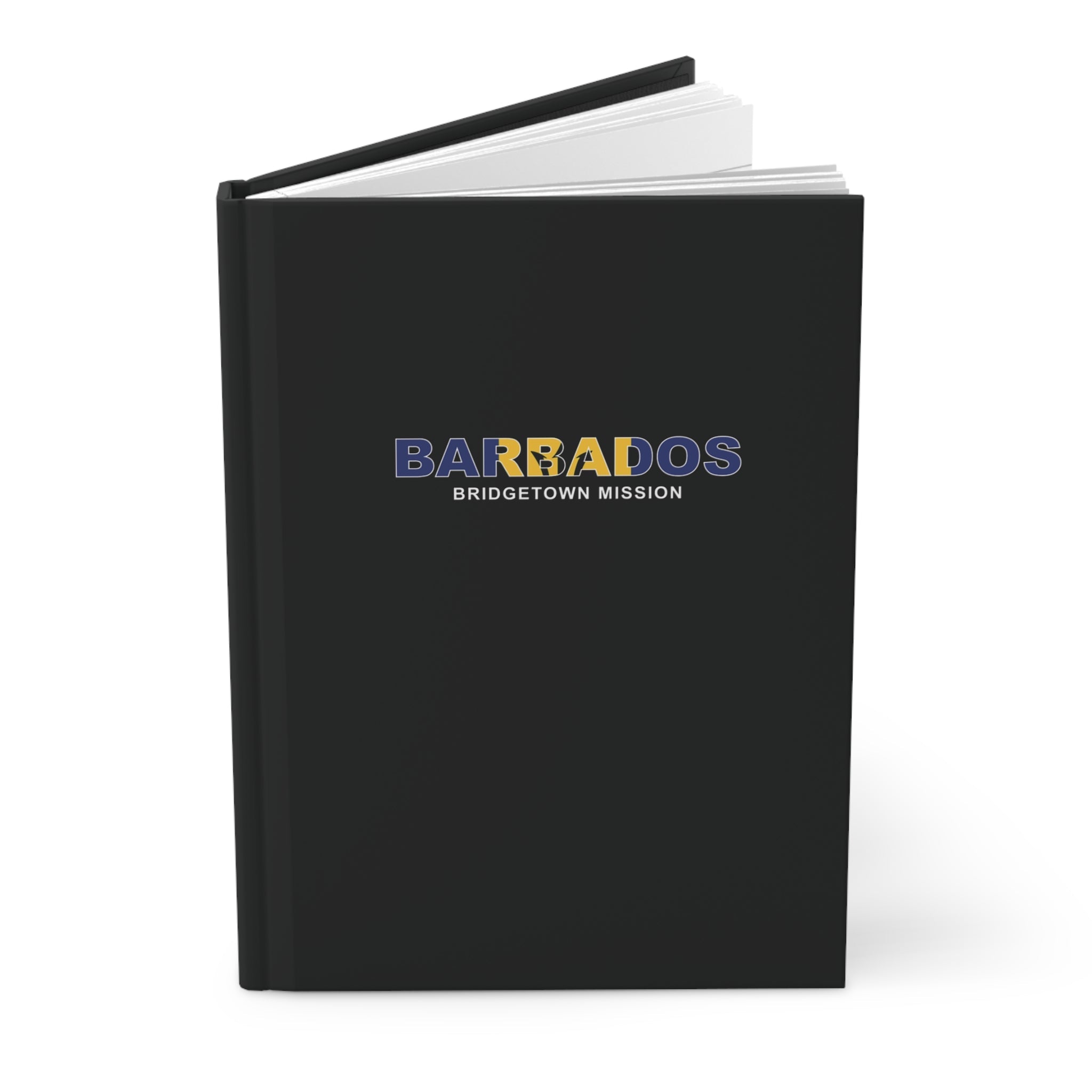 Barbados Bridgetown Mission Flag Title Black Hardcover Journal Matte - Mission Wishlist - LDS Missionary Gift Store