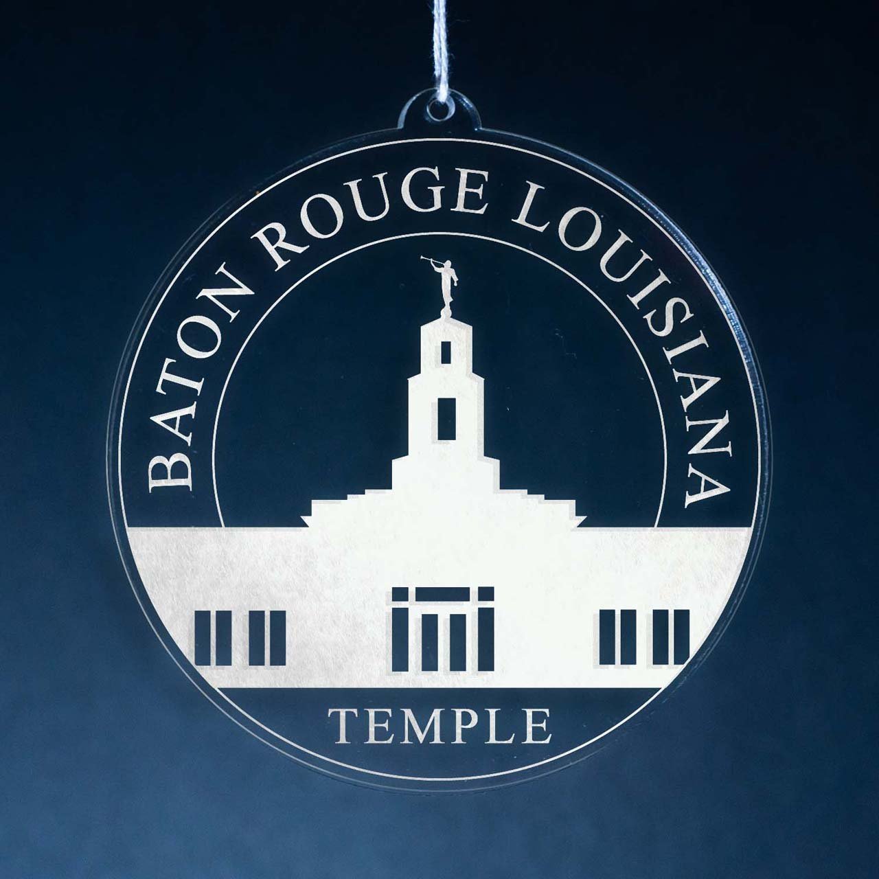 Baton Rouge Louisiana Temple Christmas Ornament - Latter-Day Saint LDS Missionary Gift - Book of Mormon
