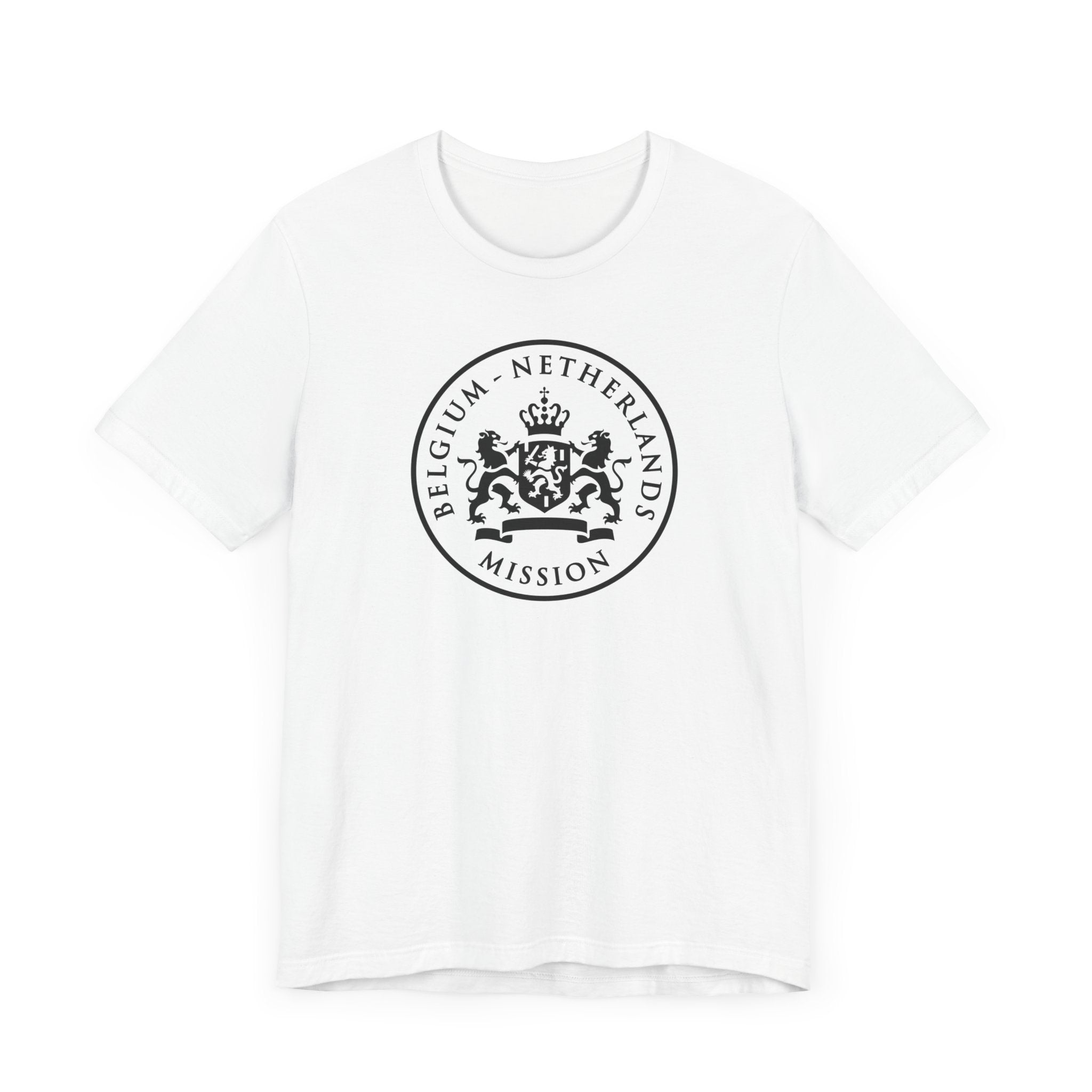 Belgium - Netherlands Mission Circular Monochrome Logo T-Shirt - Mission Wishlist - LDS Missionary Gift Store