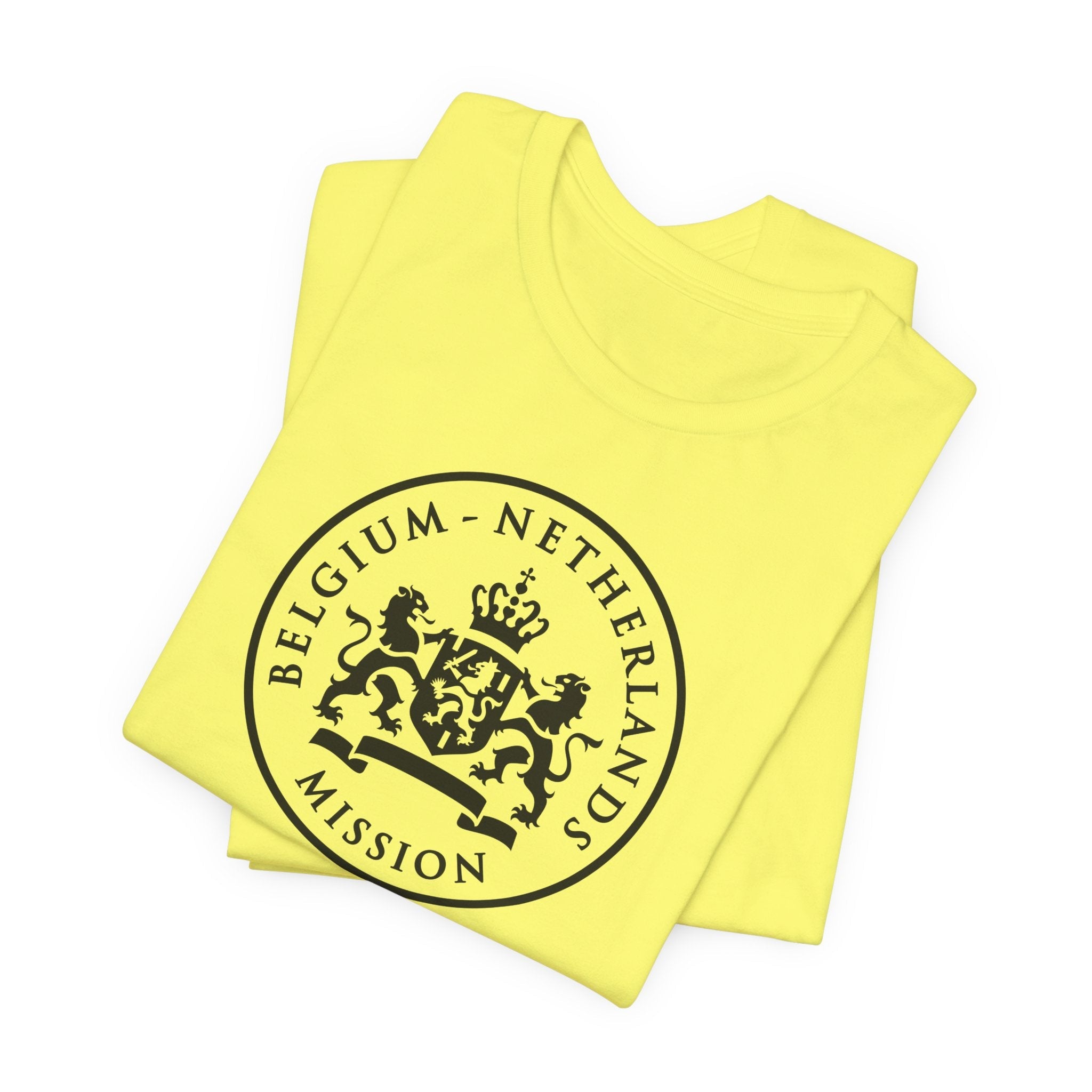 Belgium - Netherlands Mission Circular Monochrome Logo T-Shirt - Mission Wishlist - LDS Missionary Gift Store