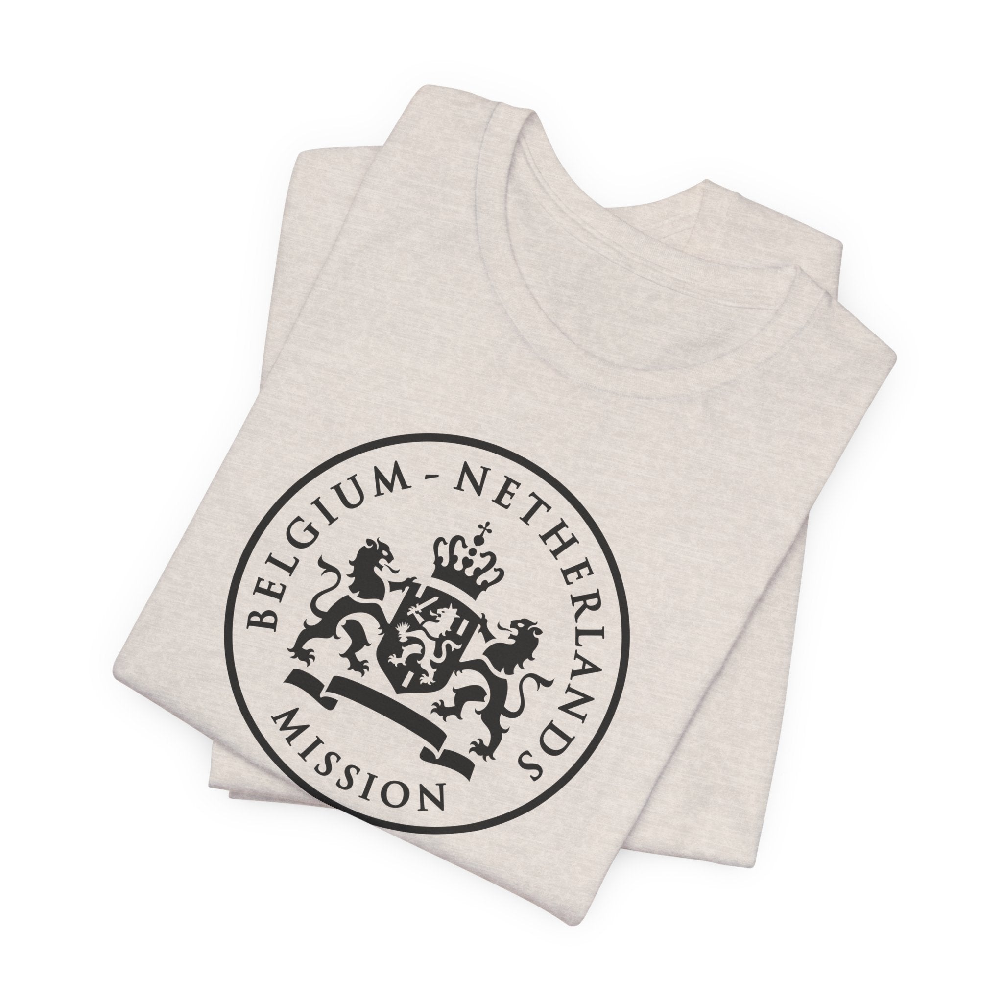 Belgium - Netherlands Mission Circular Monochrome Logo T-Shirt - Mission Wishlist - LDS Missionary Gift Store