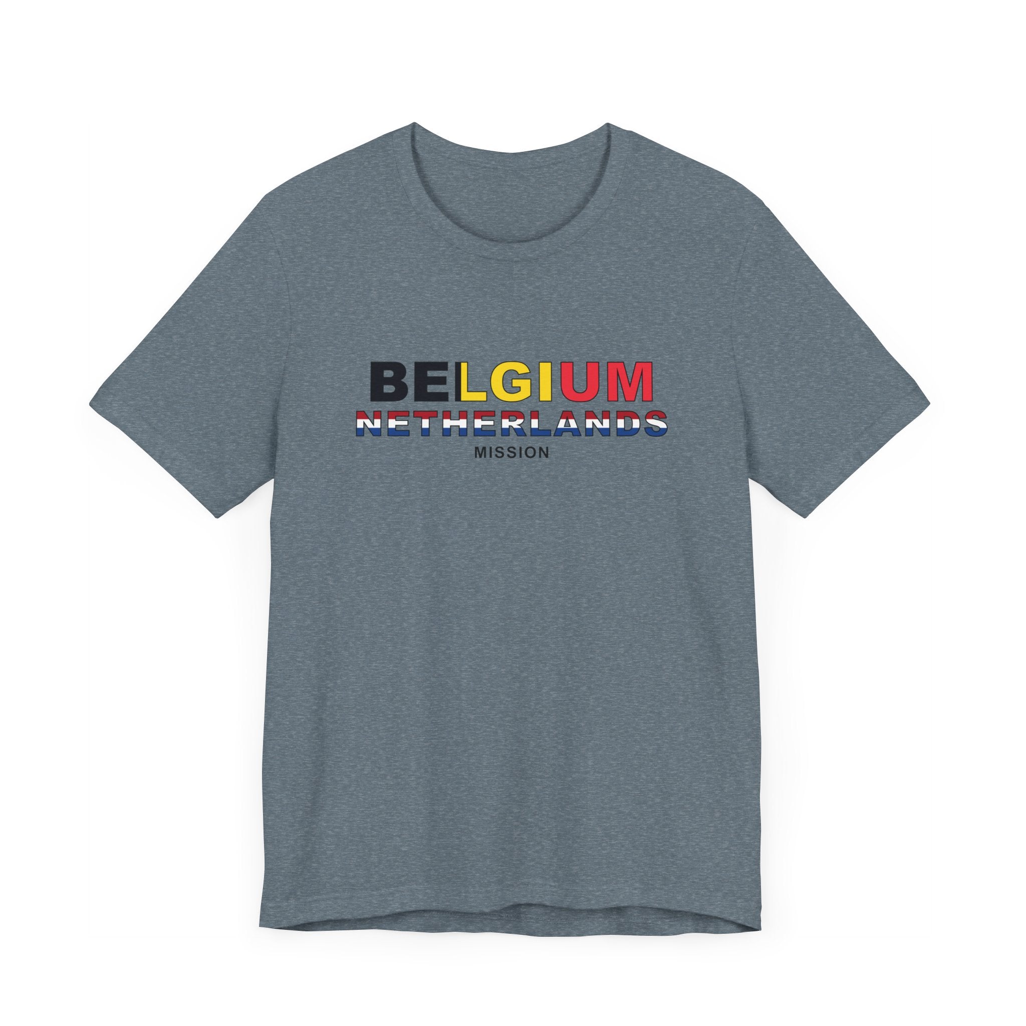 Belgium - Netherlands Mission Flag Title T-shirt - Mission Wishlist - LDS Missionary Gift Store